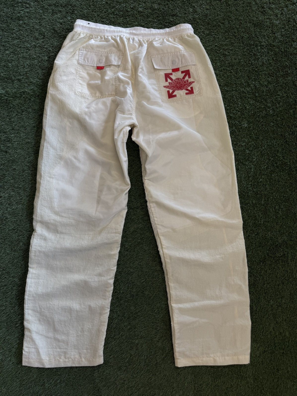 Jordan Brand × Off-White Off White Jordan Cream Sail Sweatpants Size Large Size US 33 - 10 Thumbnail