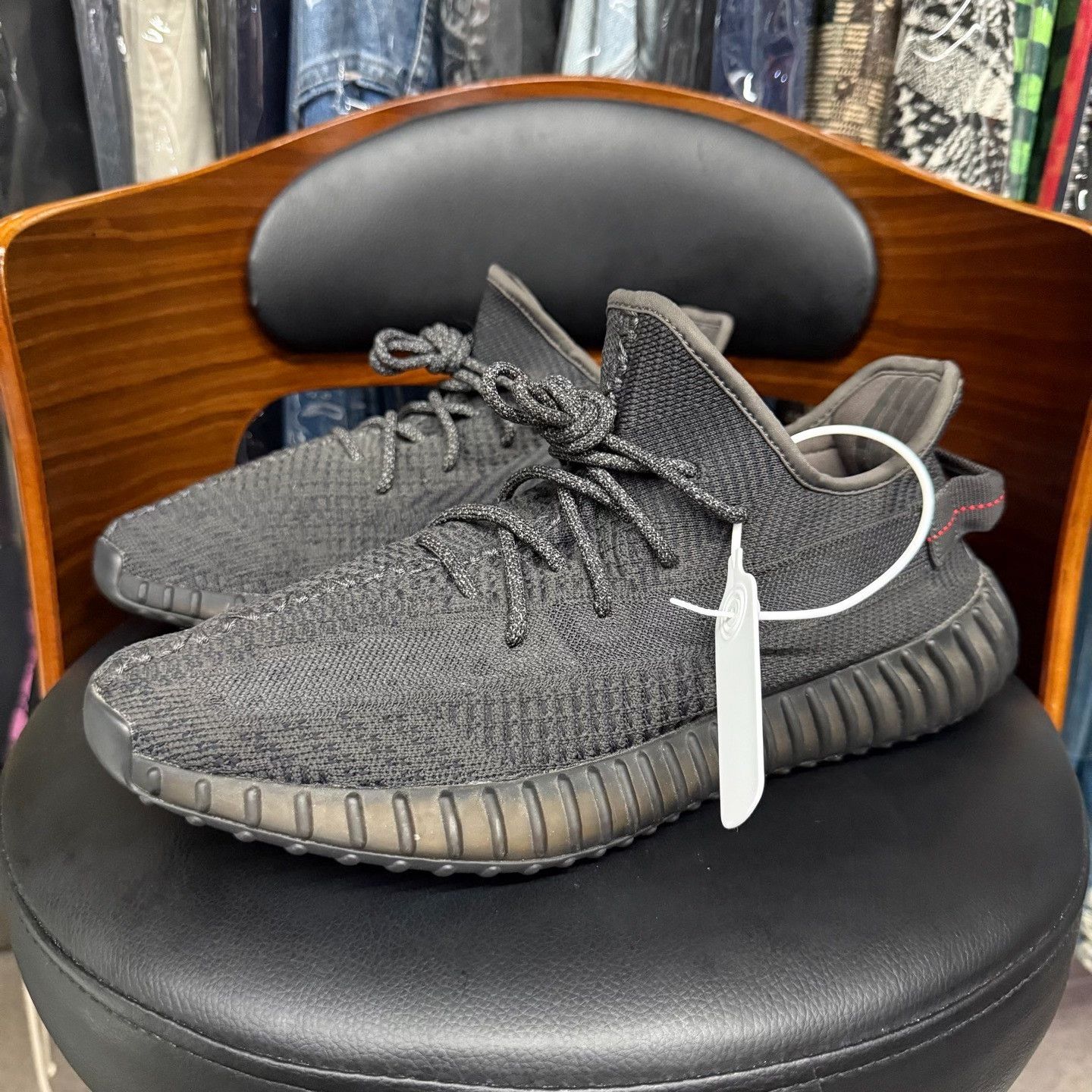 Adidas Adidas YEEZY350 Black Lowtop Sneakers 12 Men Size US 12 / EU 45 - 1 Thumbnail