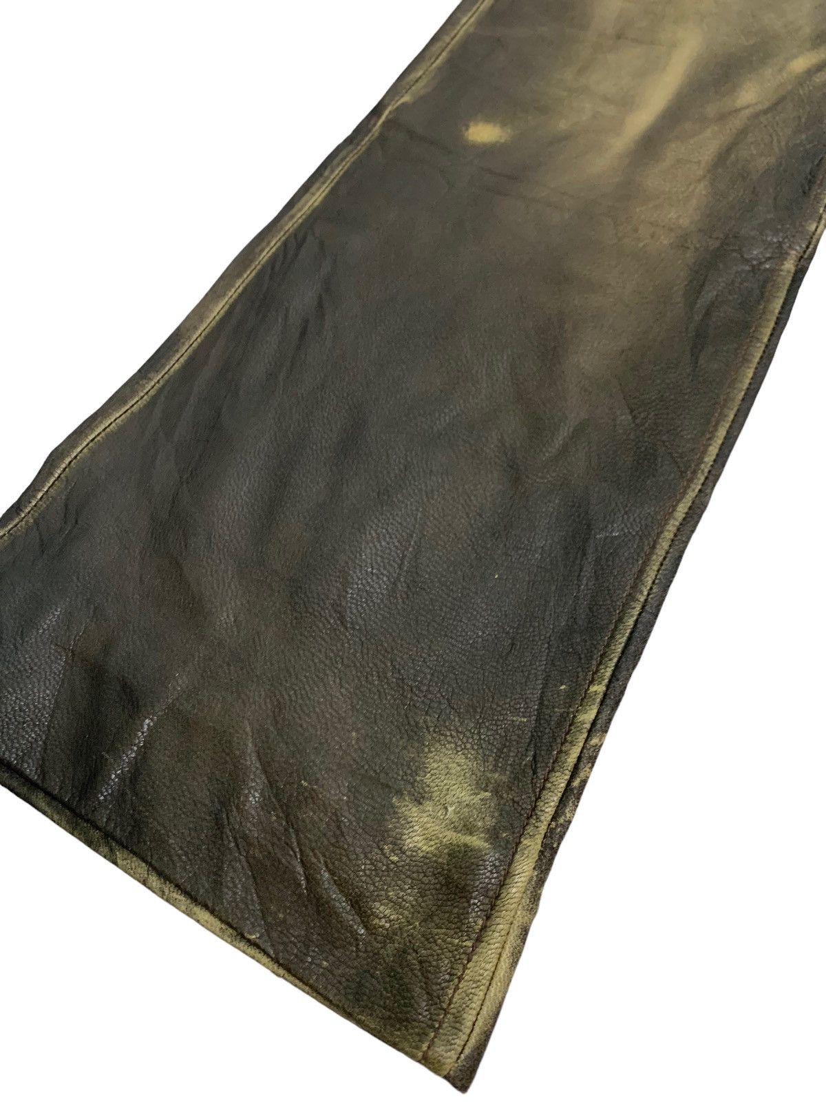 Japanese Brand 🔥Distressed Leather Cumtom Culture Biker Pants Size US 32 / EU 48 - 7 Thumbnail