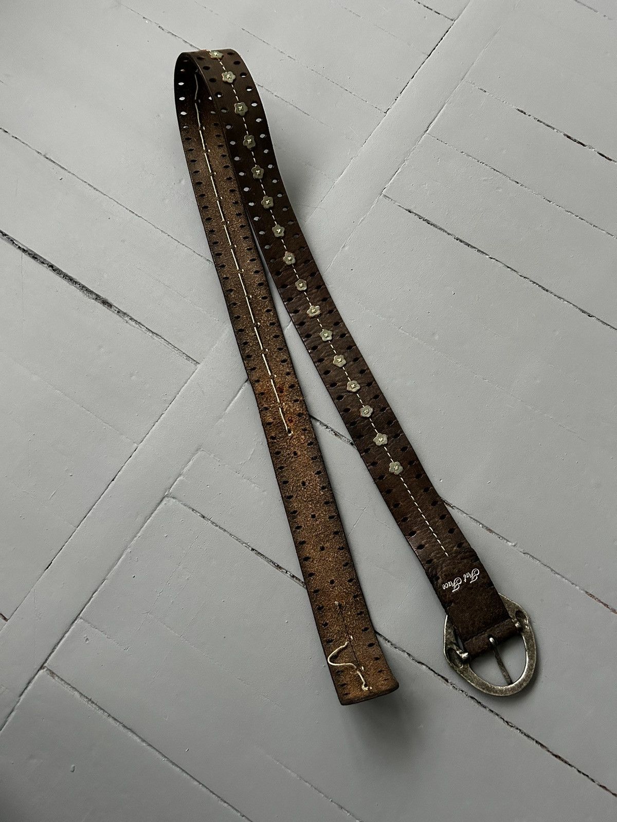 Japanese Brand Avantgarde leather belt Size ONE SIZE - 4 Thumbnail