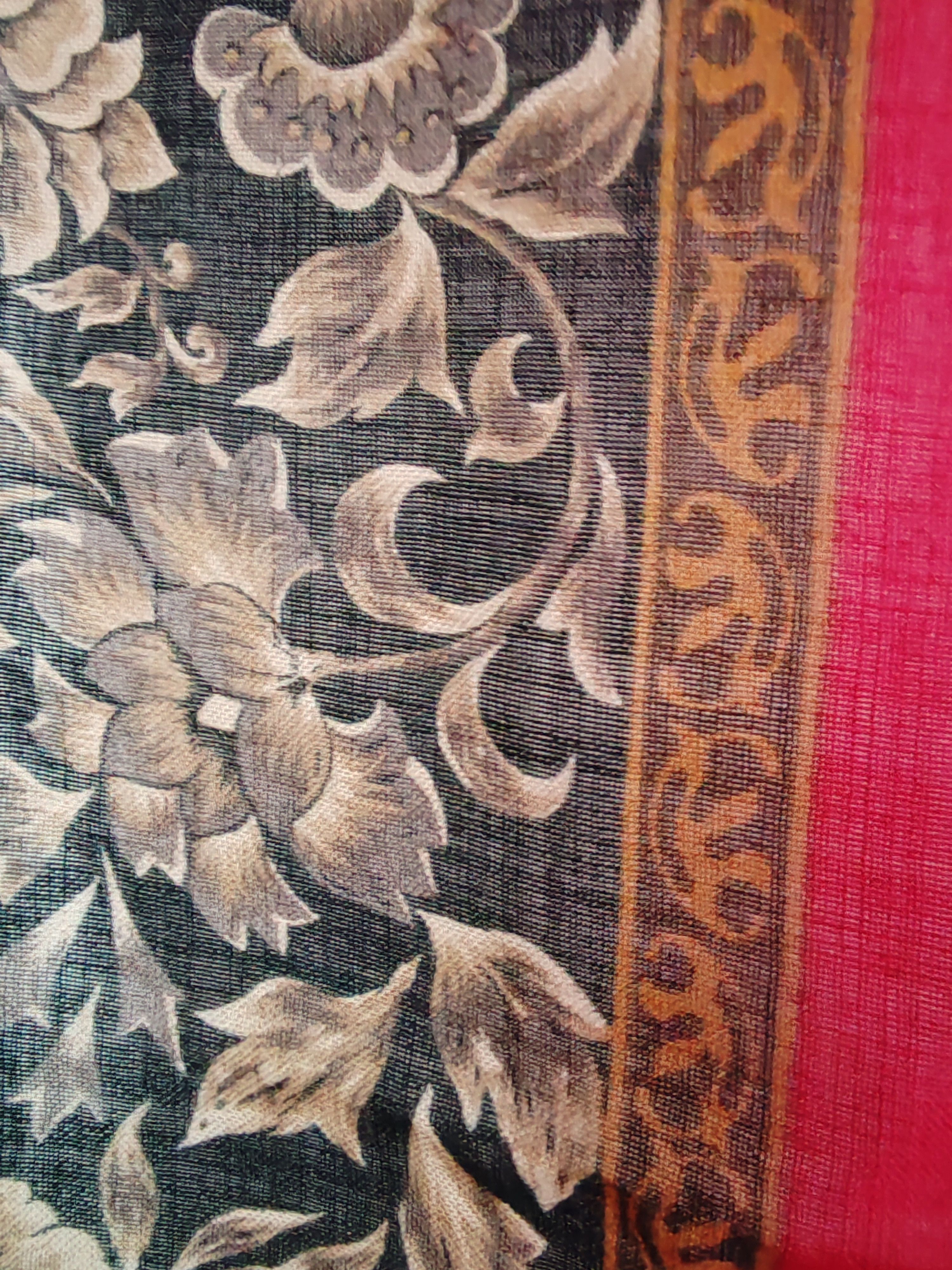 Valentino Vintage Wool Scarf Valentino Garavani Floral Filigree 38" Size ONE SIZE - 10 Thumbnail