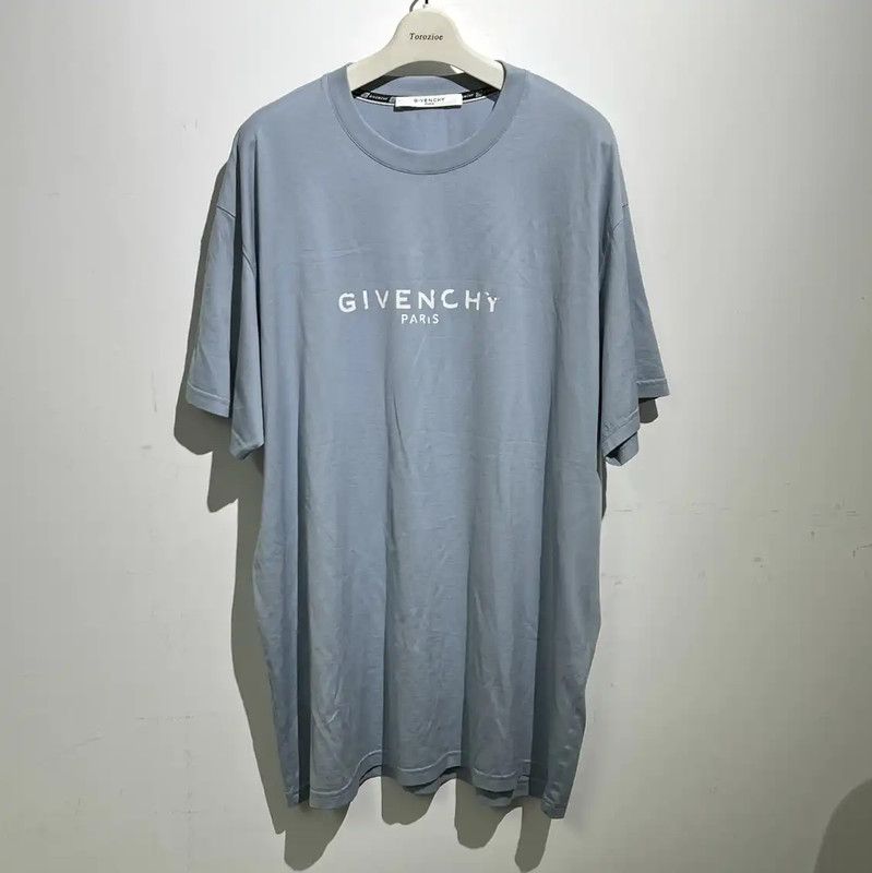Givenchy Givenchy Blue Logo Print Short Sleeve T-Shirt 0089 Size US L / EU 52-54 / 3 - 1 Thumbnail