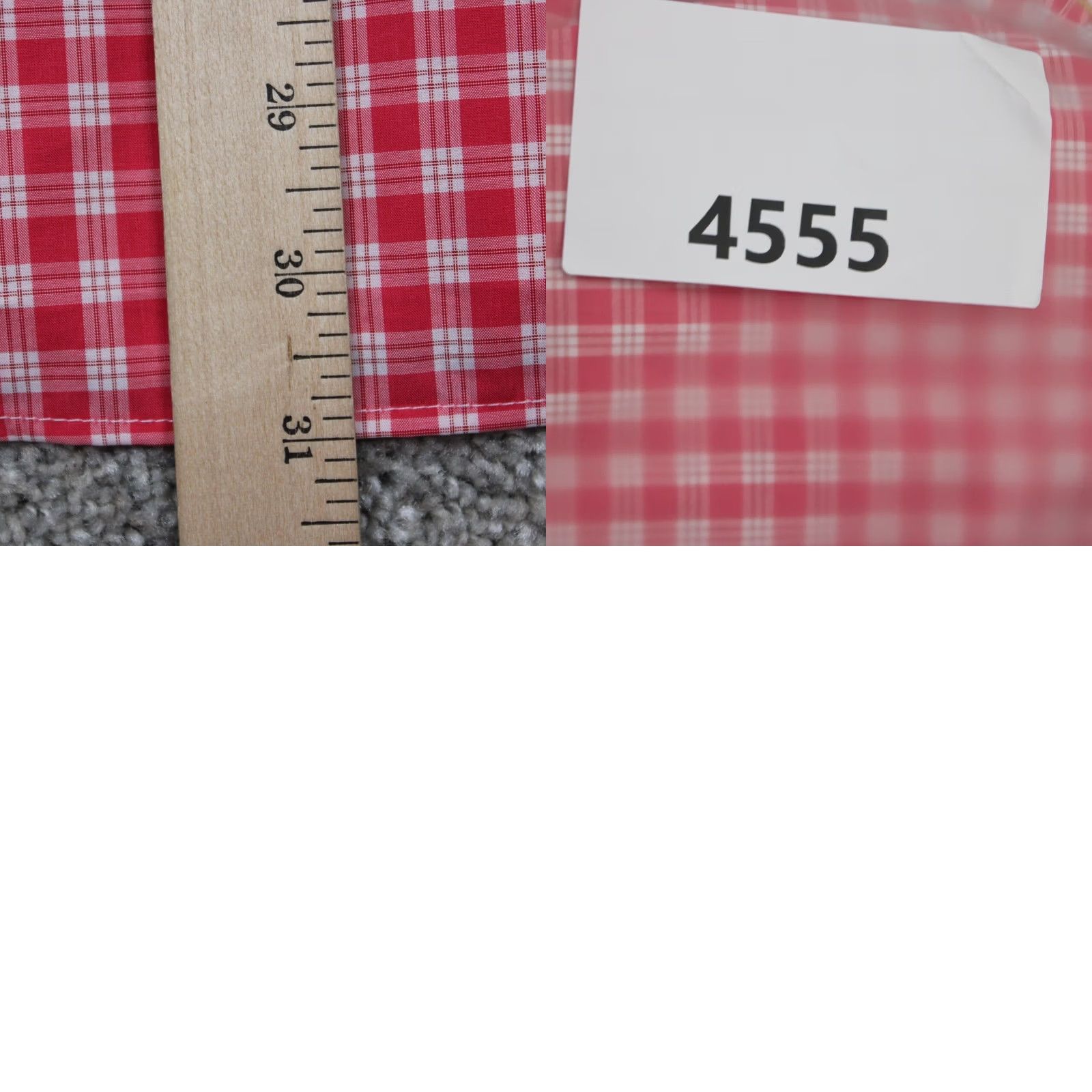 Vintage New England Shirt Company Shirt Mens 2XL Pink/White Grid Check L/S Cotton Size US XXL / EU 58 / 5 - 9 Thumbnail
