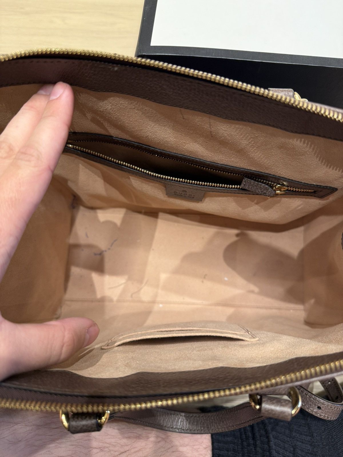 Gucci Gucci Monogram GG Supreme Ophidia Handle Bag Size ONE SIZE - 9 Thumbnail