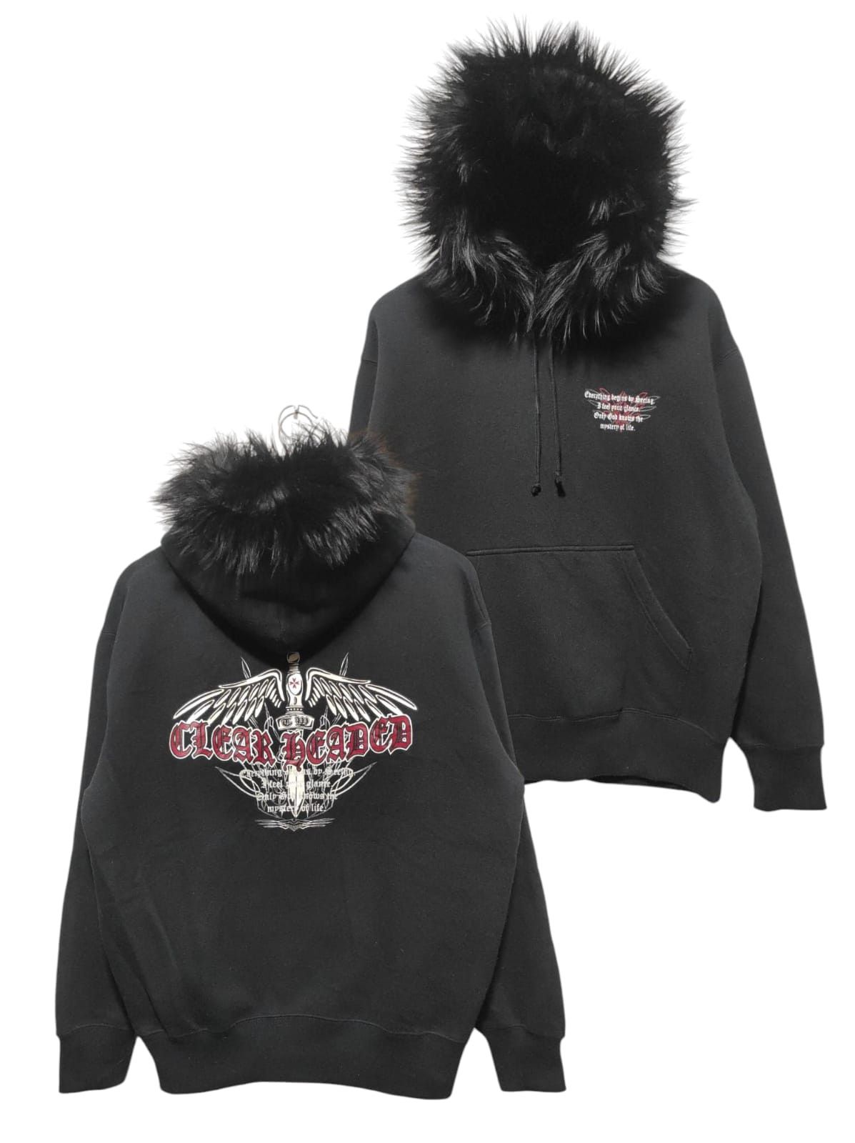 Japanese Brand Swooplex Clear Headed Cross Poem fur hoodie ifsix LGB style Size US L / EU 52-54 / 3 - 2 Thumbnail