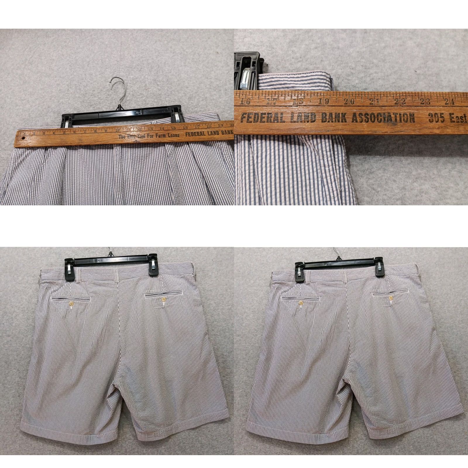 Polo Ralph Lauren VINTAGE Polo Ralph Lauren Shorts Mens Size 40 Blue White Striped Seersucker Golf GUC Size US L / EU 52-54 / 3 - 8 Thumbnail