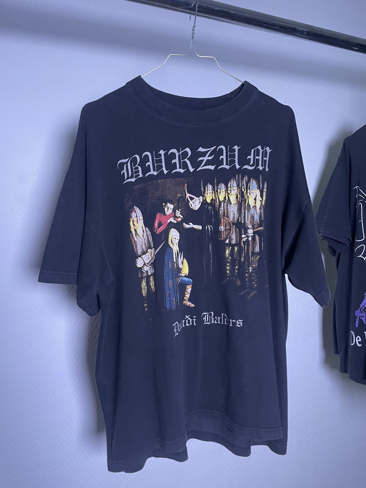 image of Band Tees x Vintage 1997 Burzum Daudi Baldrs Tee in Black, Men's (Size Large)