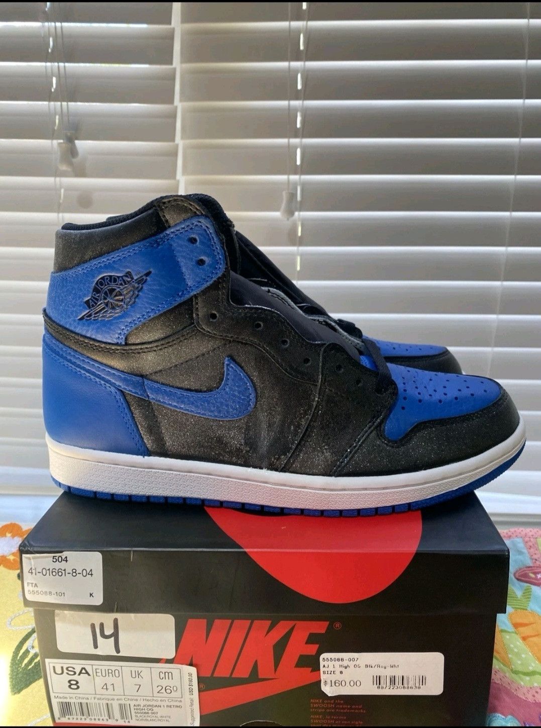Jordan Brand Jordan 1 Retro High OG Royal 2017 Size 8 DS OG Box Size US 8 / EU 41 - 3 Thumbnail