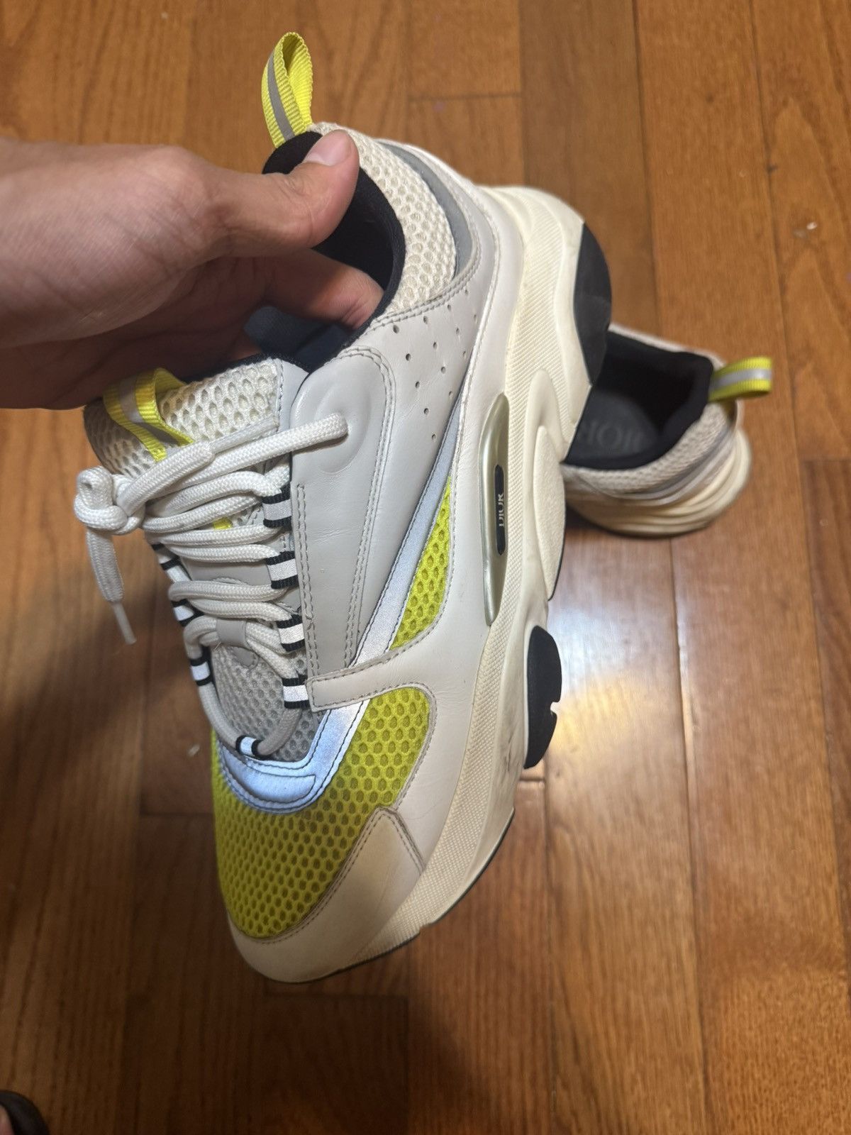 Dior Dior B22 white and yellow Size US 11 / EU 44 - 5 Thumbnail