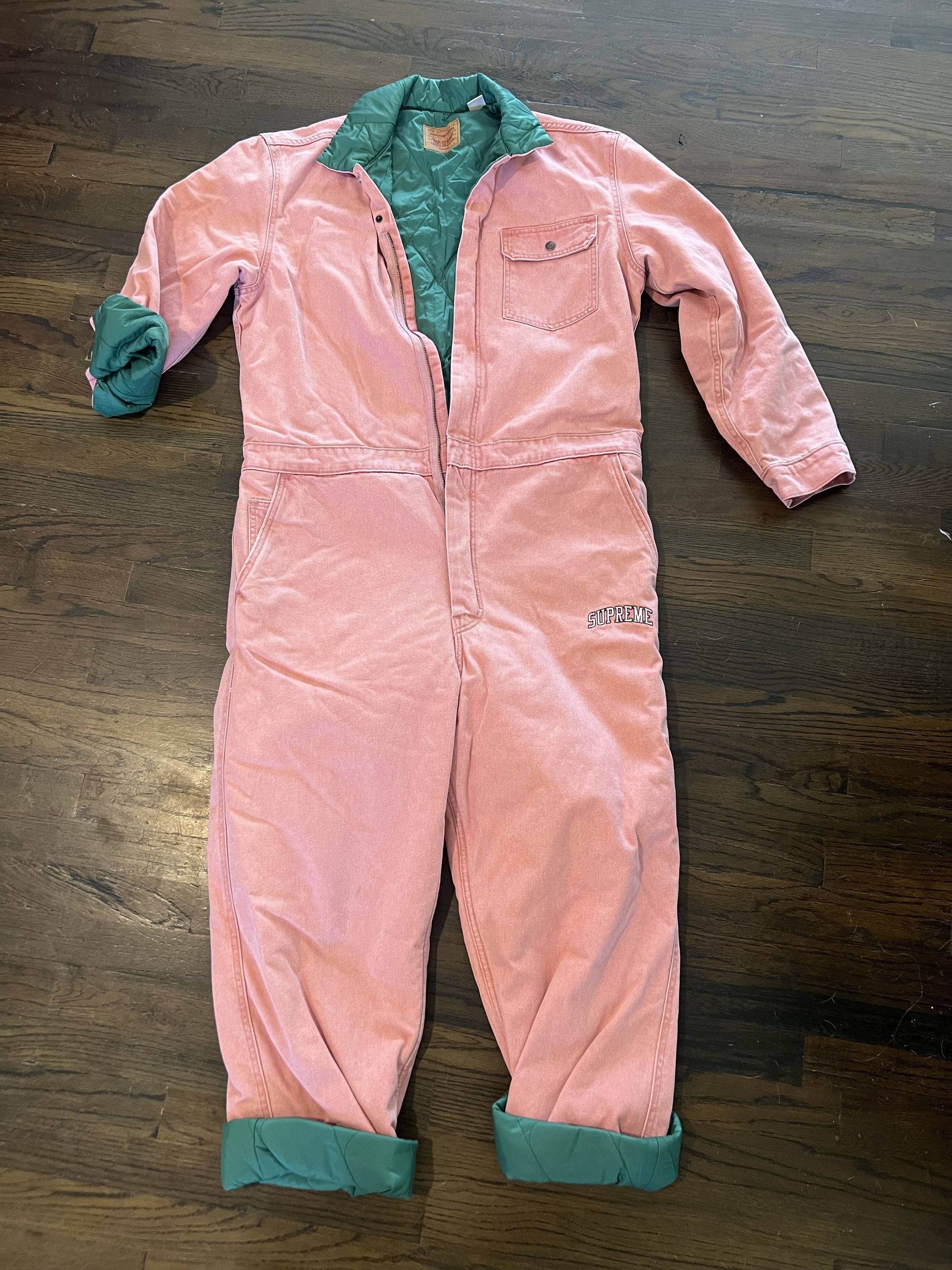 image of Levis x Supreme Quilted Coverall Winter 2018 in Light Pink, Men's (Size 32)