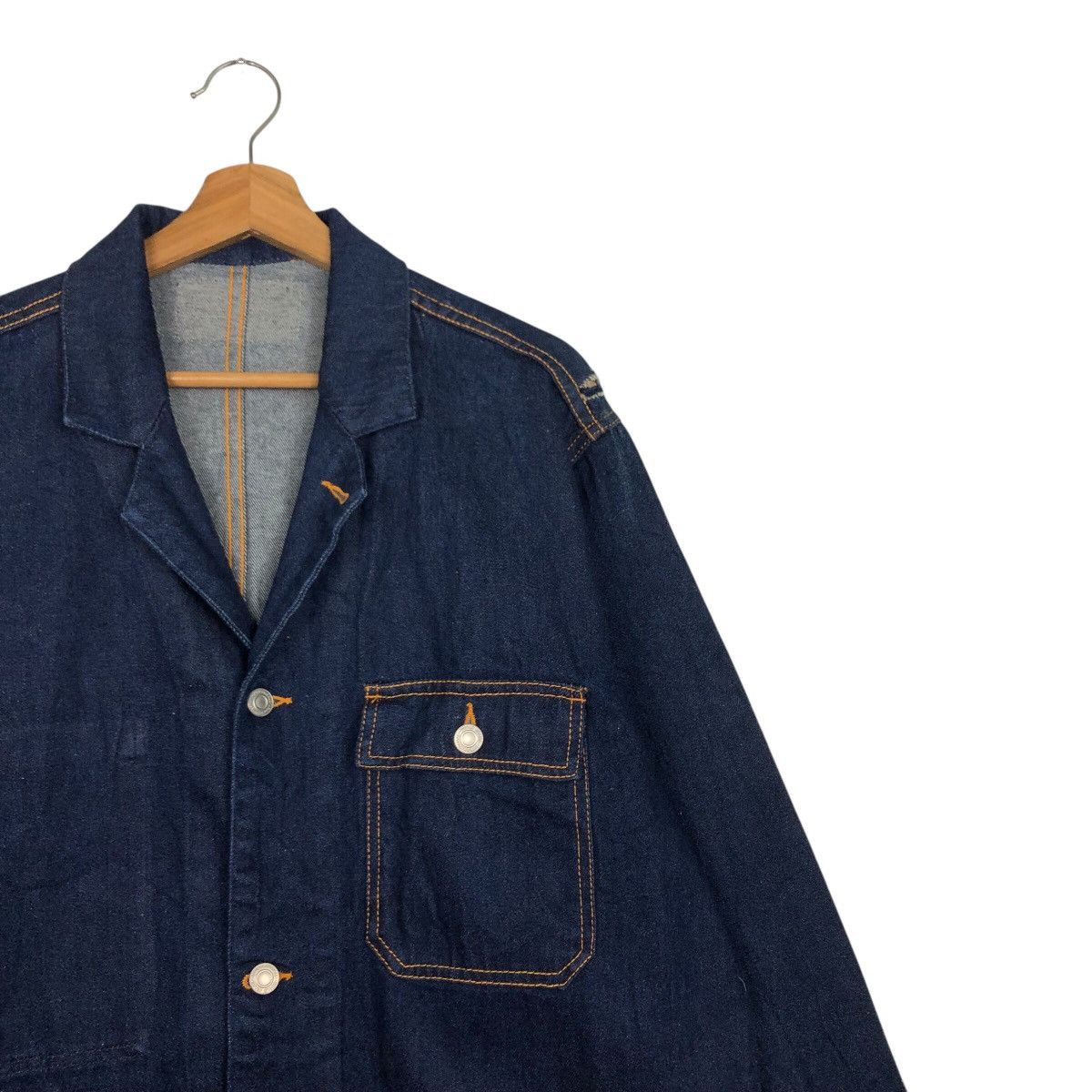 Japanese Brand 📌Vintage Indigo Denim Work Jacket Unbranded Issey Miyake Size US L / EU 52-54 / 3 - 7 Thumbnail