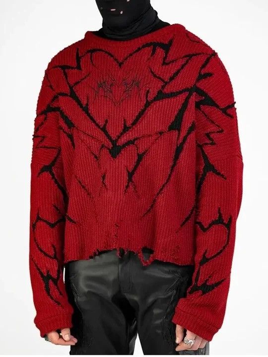 Japanese Brand × Vintage Unisex Harajuku Street Geometric Print Sweater Size US L / EU 52-54 / 3 - 1 Thumbnail