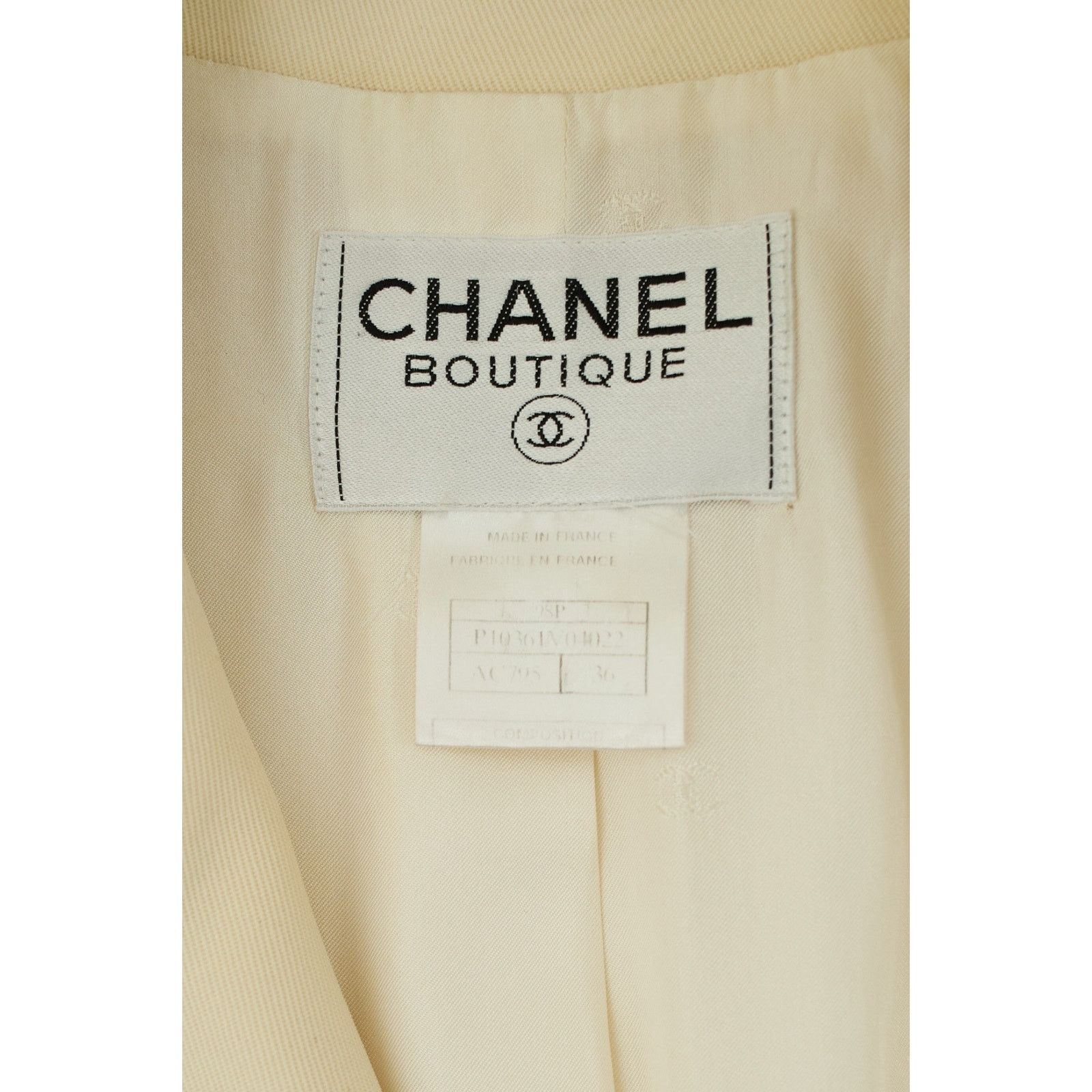 Chanel F/W 1998 White Coat Size XS / US 0-2 / IT 36-38 - 4 Thumbnail