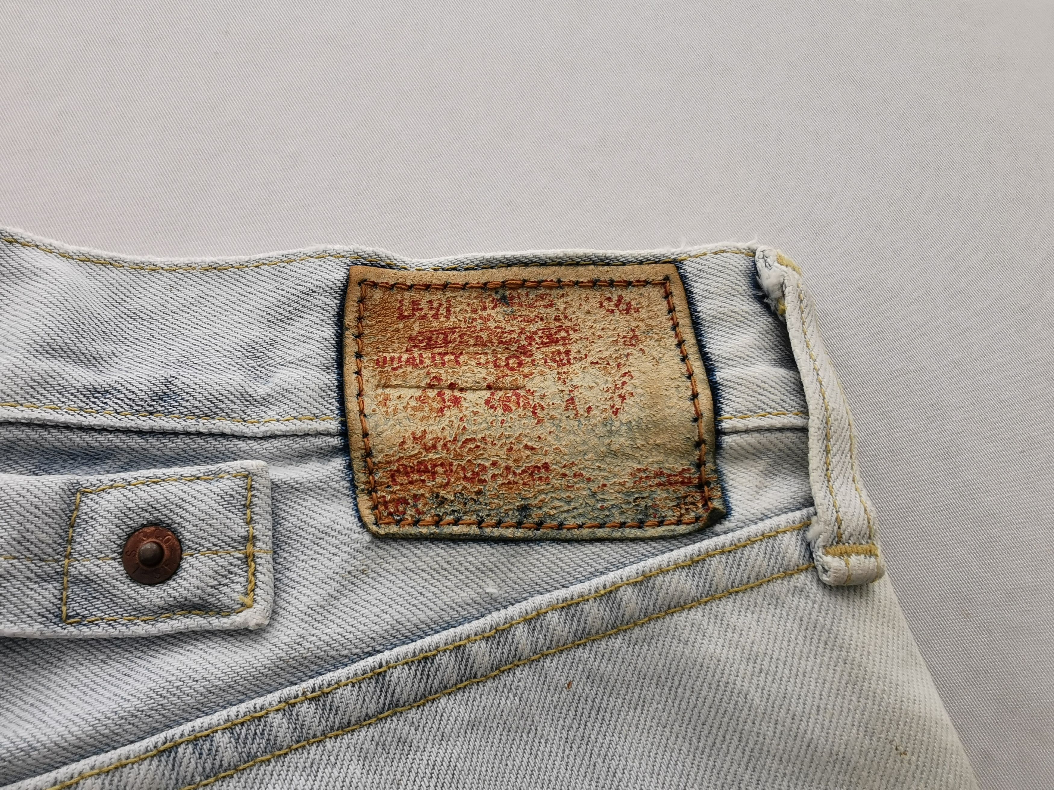 Levi's Vintage 90's Levis 702XX Big E Selvedge Acidwash Denim Size US 26 / EU 42 - 8 Thumbnail