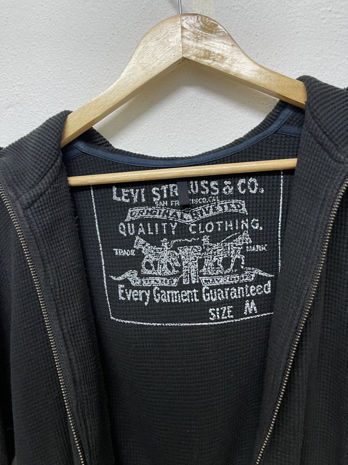 Levi's VINTAGE LEVIS FULL ZIPPER HOODIE WAFFLE RARE SUNFADED Size US M / EU 48-50 / 2 - 16 Thumbnail
