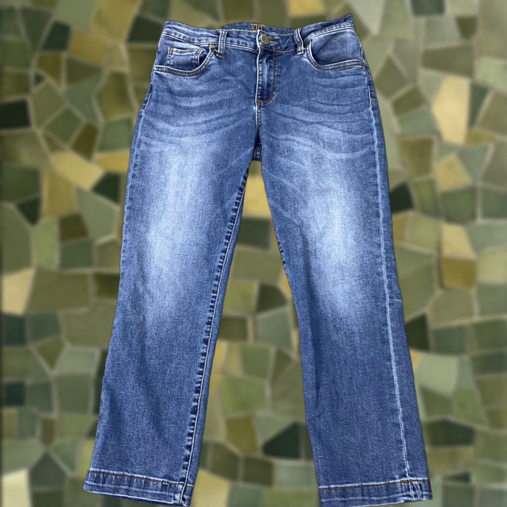 Vintage KUT from the Kloth Jeans Womens 6 Blue Crop Straight Leg Mid Rise Stretch Denim Size 28" / US 6 / IT 42 - 1 Thumbnail