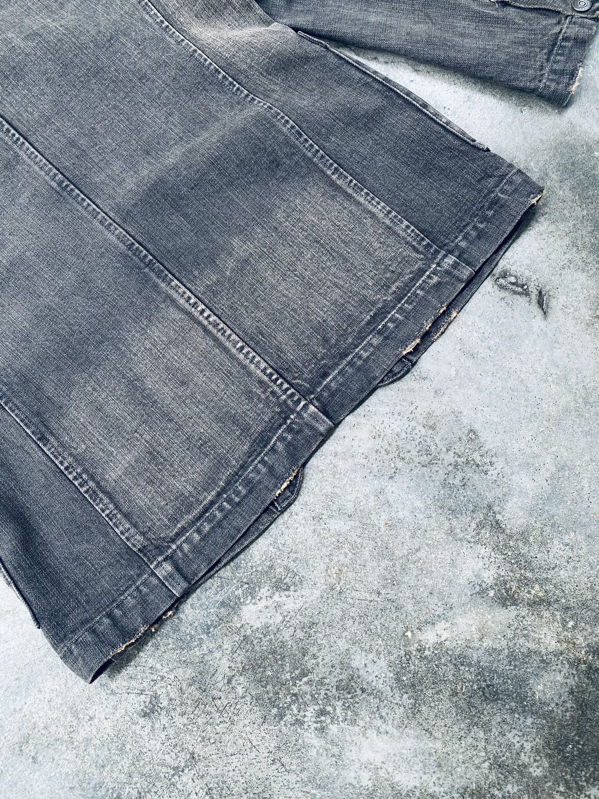 Tete Homme Vintage 90s Tete Homme Issey Miyake Denim Jacket Distressed Size L / US 10 / IT 46 - 7 Thumbnail