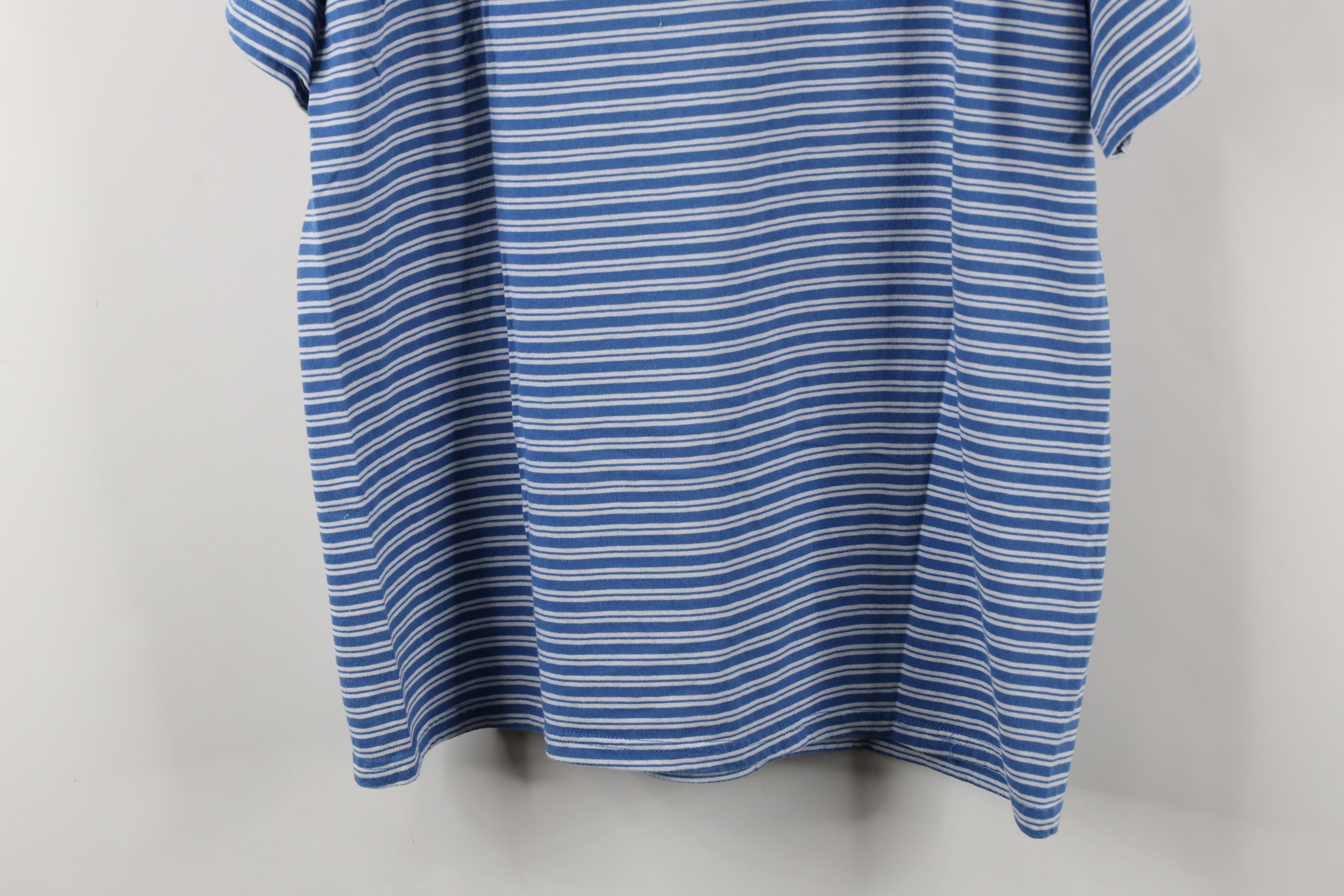 Vintage Vintage 90s Streetwear Striped Short Sleeve T-Shirt Blue Size US L / EU 52-54 / 3 - 10 Thumbnail