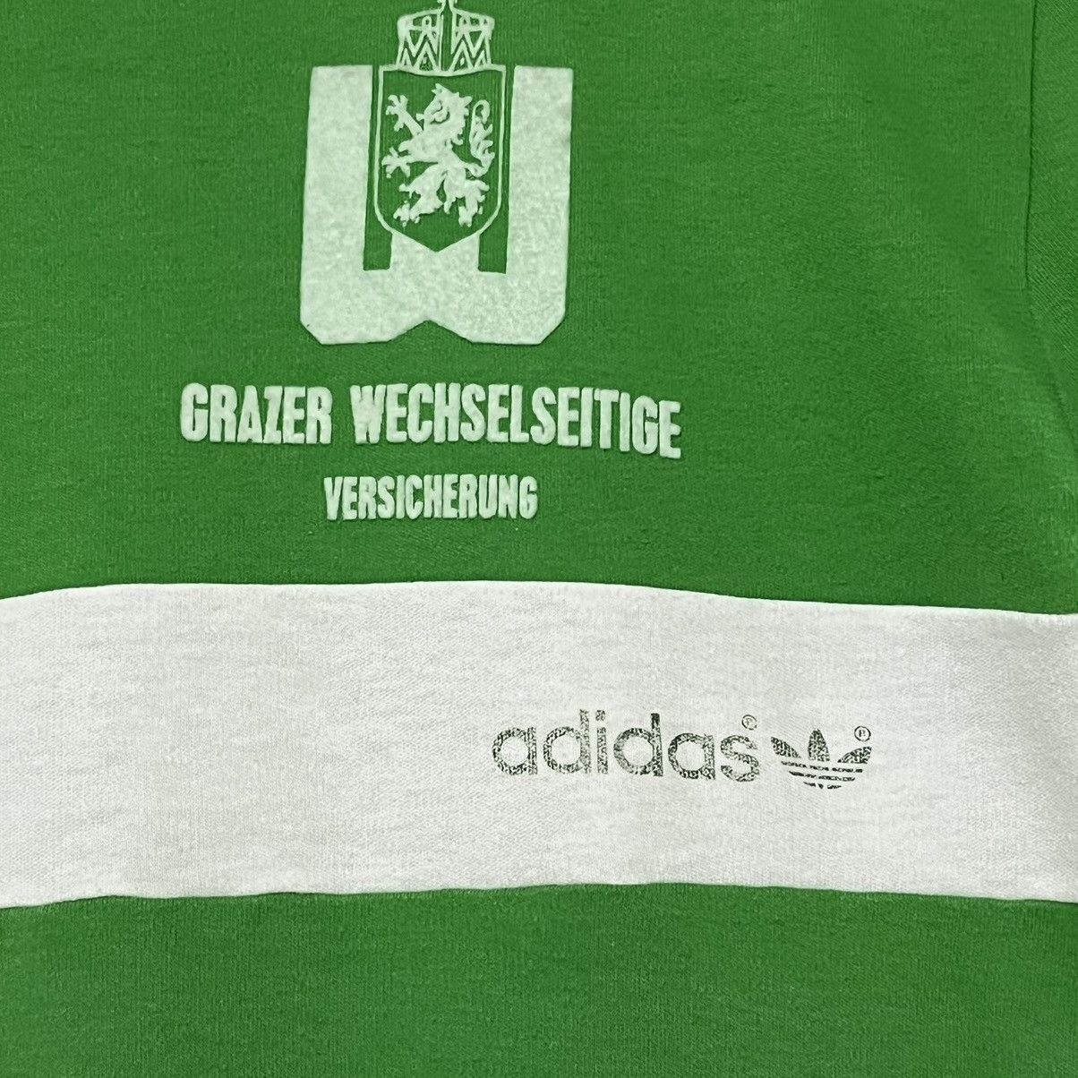 Adidas × Vintage Vintage 90s Adidas Ringer Three Stripes Green White Size L Size US L / EU 52-54 / 3 - 6 Thumbnail