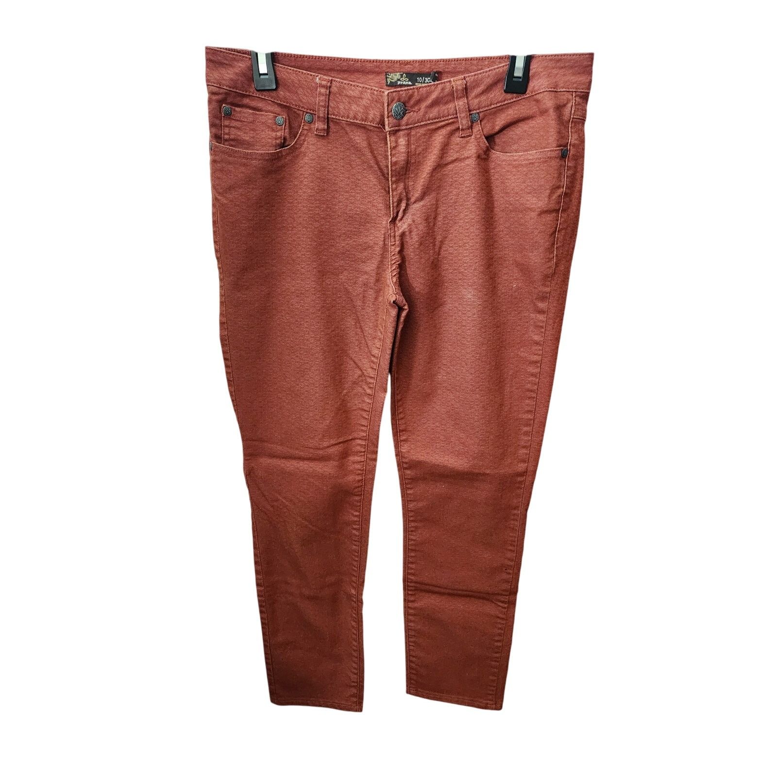 Prana PRANA KARA Organic Cotton Red Patterned Ankle Skinny Jeans Size 32" / US 10 / IT 46 - 1 Thumbnail
