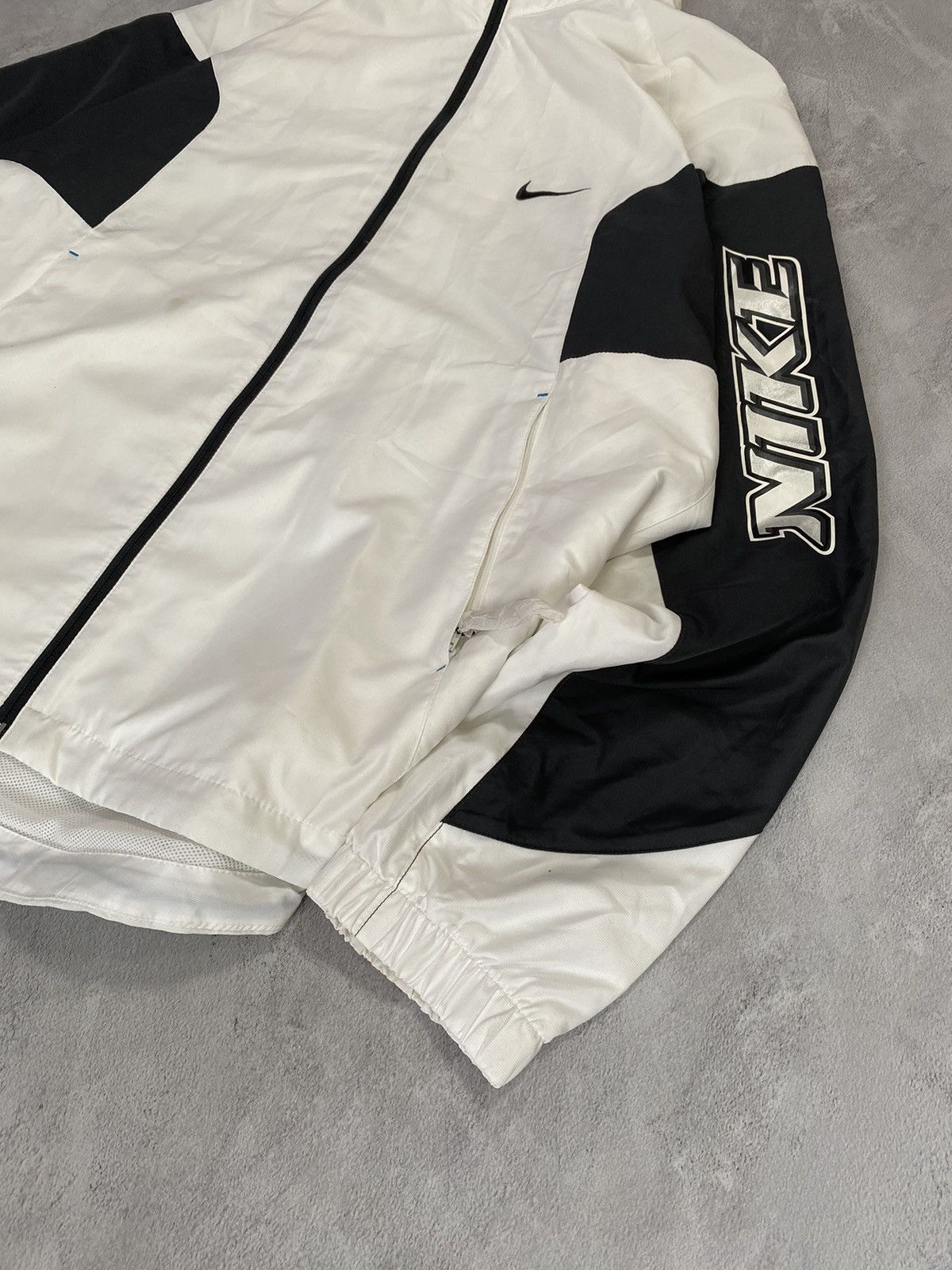 Nike 👁️ Zip Up Hoodie Jacket Nike Big Logo Swoosh Size US XL / EU 56 / 4 - 4 Thumbnail