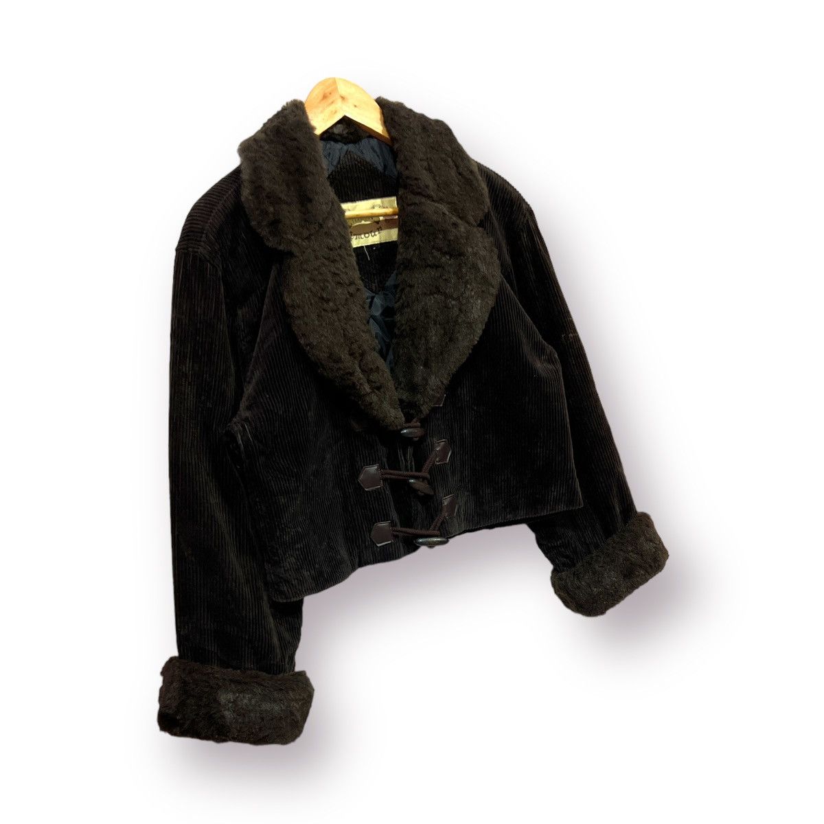 Japanese Brand × Other 🔥 AMOUR FUR COLLAR CROPED CORDUROY JACKET Size M / US 6-8 / IT 42-44 - 3 Thumbnail