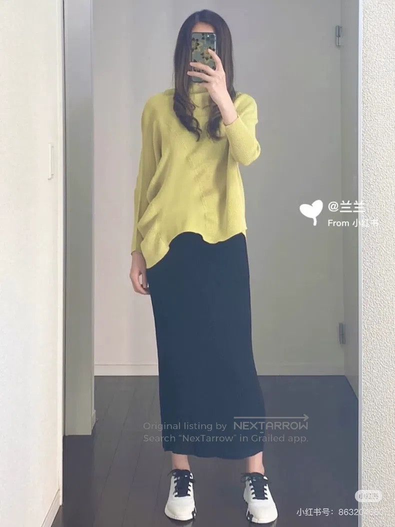 Issey Miyake Issey Miyake Main Line Toothpick Blue Midi Skirt Size 25" / US 0 / IT 36 - 9 Thumbnail