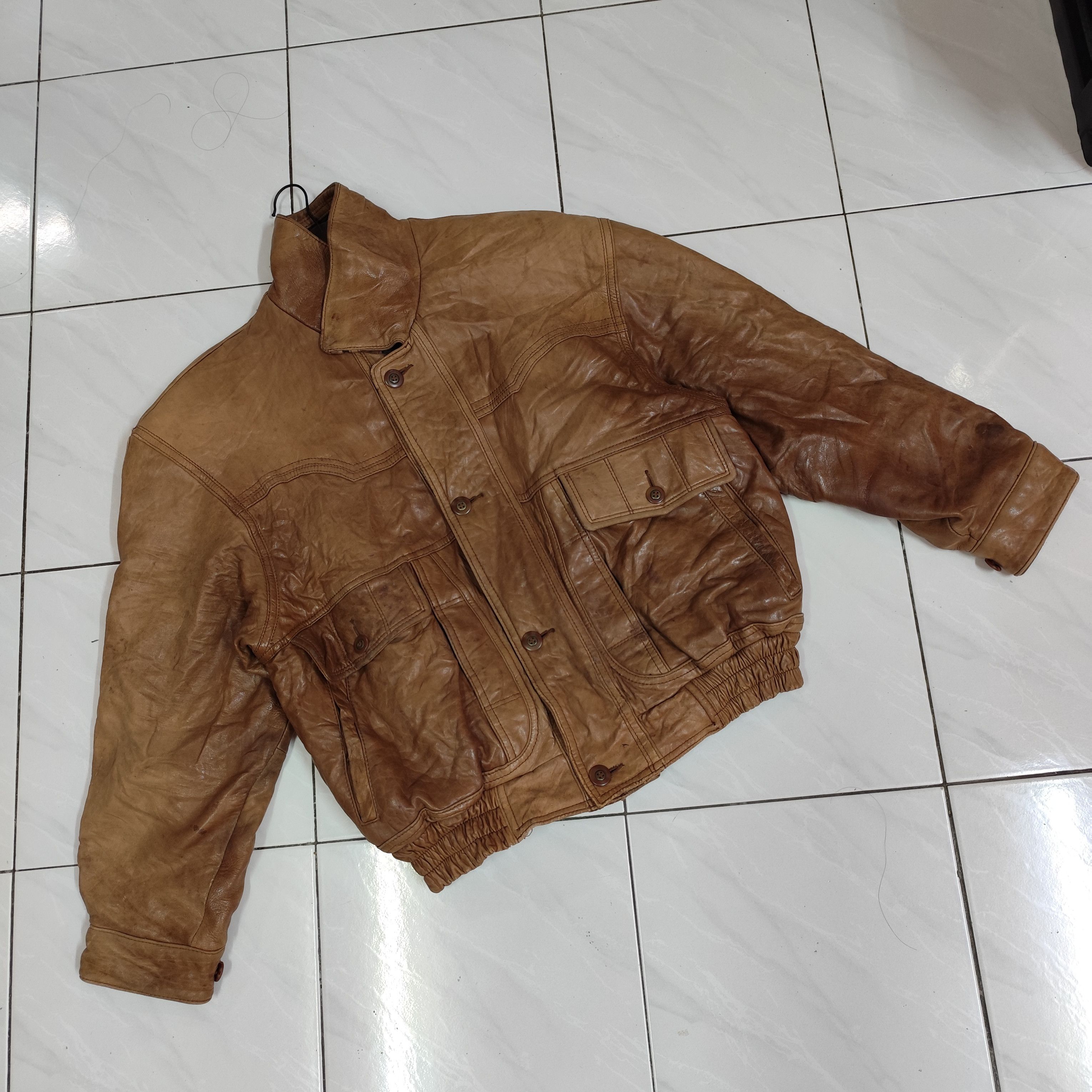 Designer × Japanese Brand × Vintage VINTAGE D'HOMME A HOMME SHEEPSKIN LEATHER JACKET Size US M / EU 48-50 / 2 - 3 Thumbnail