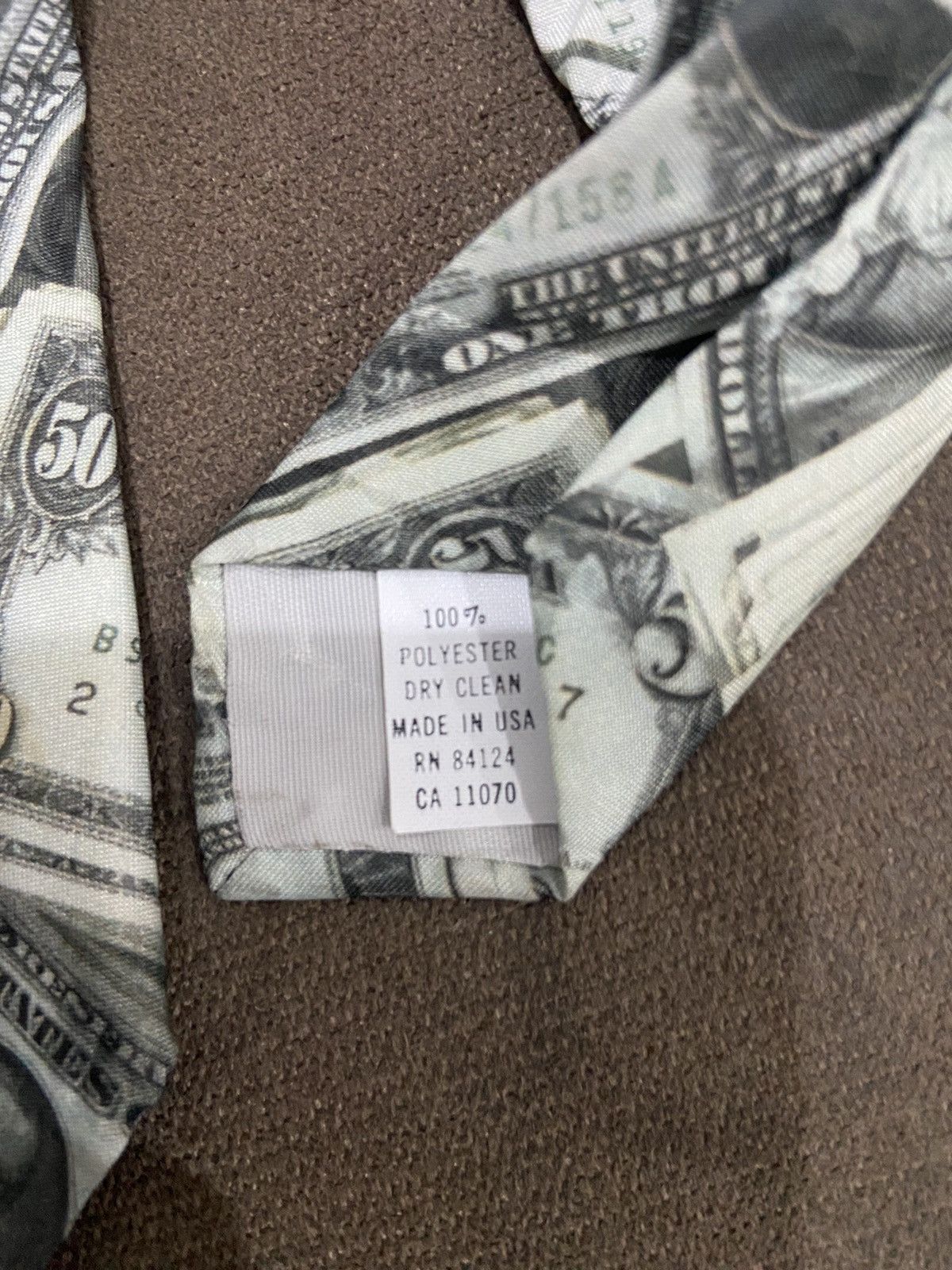 Ralph Marlin × Vintage Vtg 90s Ralph Marlin “US Money” Men’s Necktie Size ONE SIZE - 2 Thumbnail