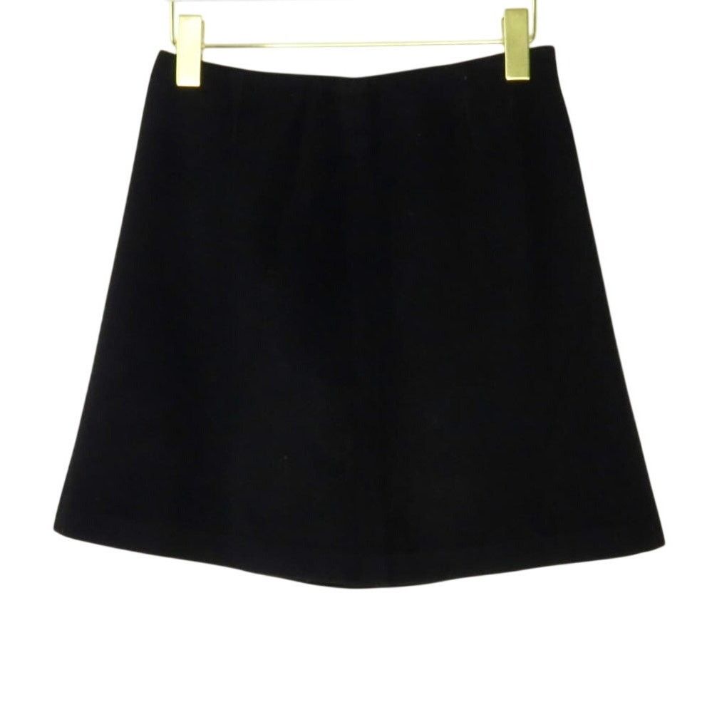 Vintage Vintage Express Black Mini Skirt A-Line Wool Skirt 6 Size 28" / US 6 / IT 42 - 1 Thumbnail