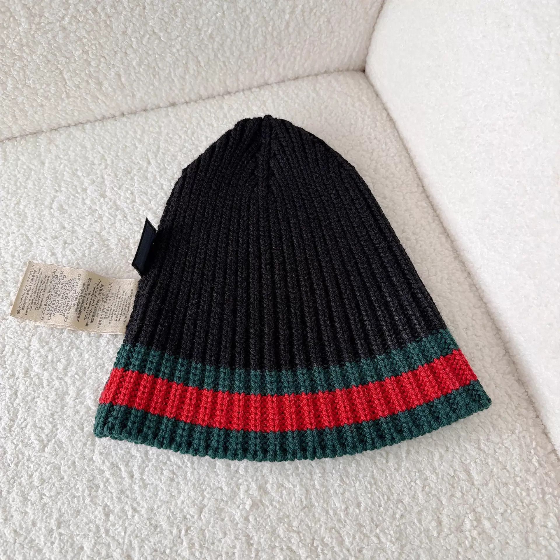 Gucci Gucci Black Stripe Knit Beanie M Size ONE SIZE - 4 Thumbnail