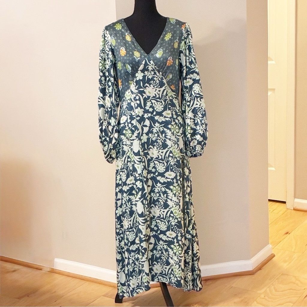 Other Damson Madder bohemian floral maxi dress side slit.Size 10US Size L / US 10 / IT 46 - 8 Thumbnail