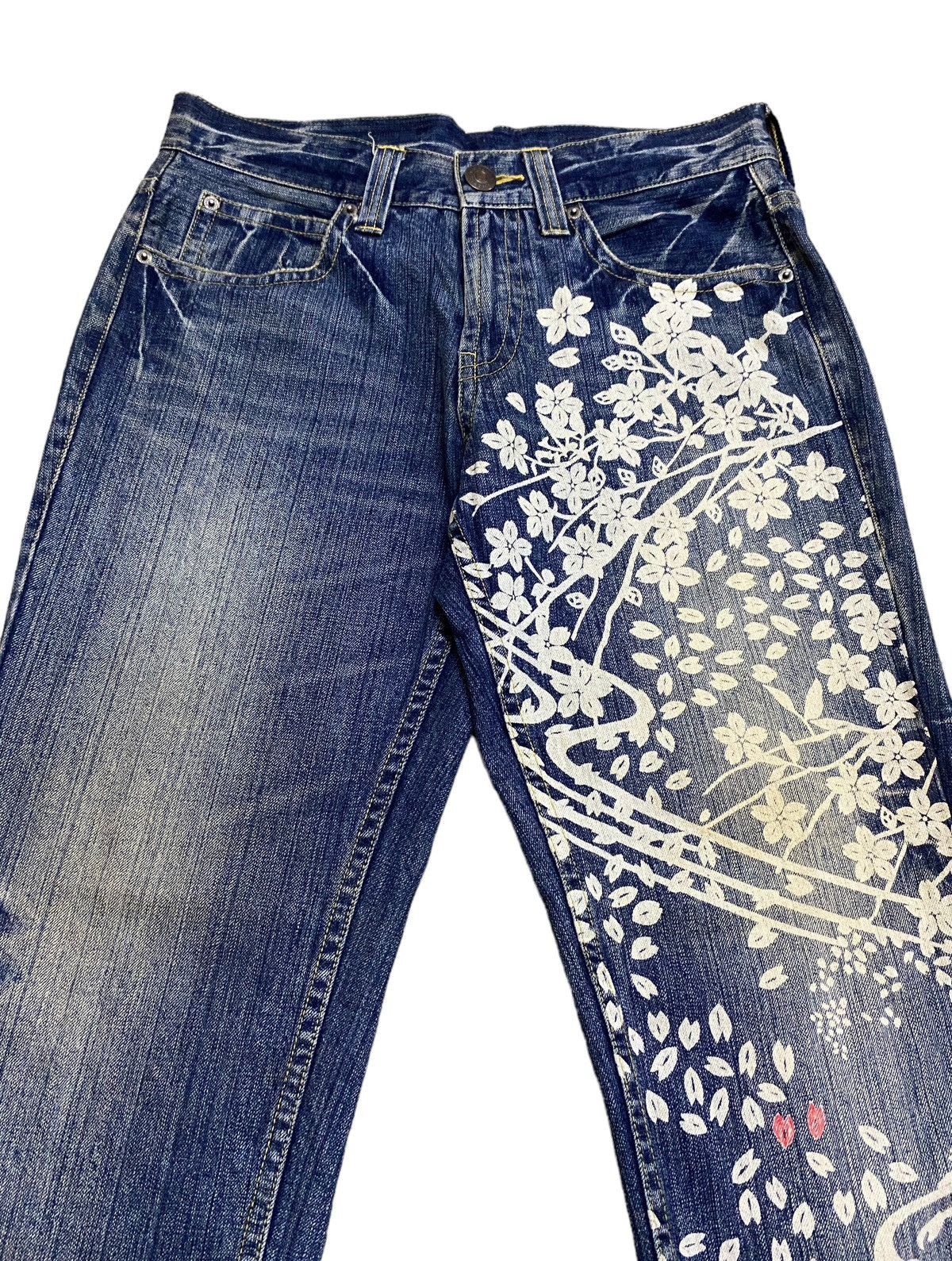 If Six Was Nine Rare Design Vintage Japanese Brand Sukajan Jeans 1990s Size US 30 / EU 46 - 3 Thumbnail
