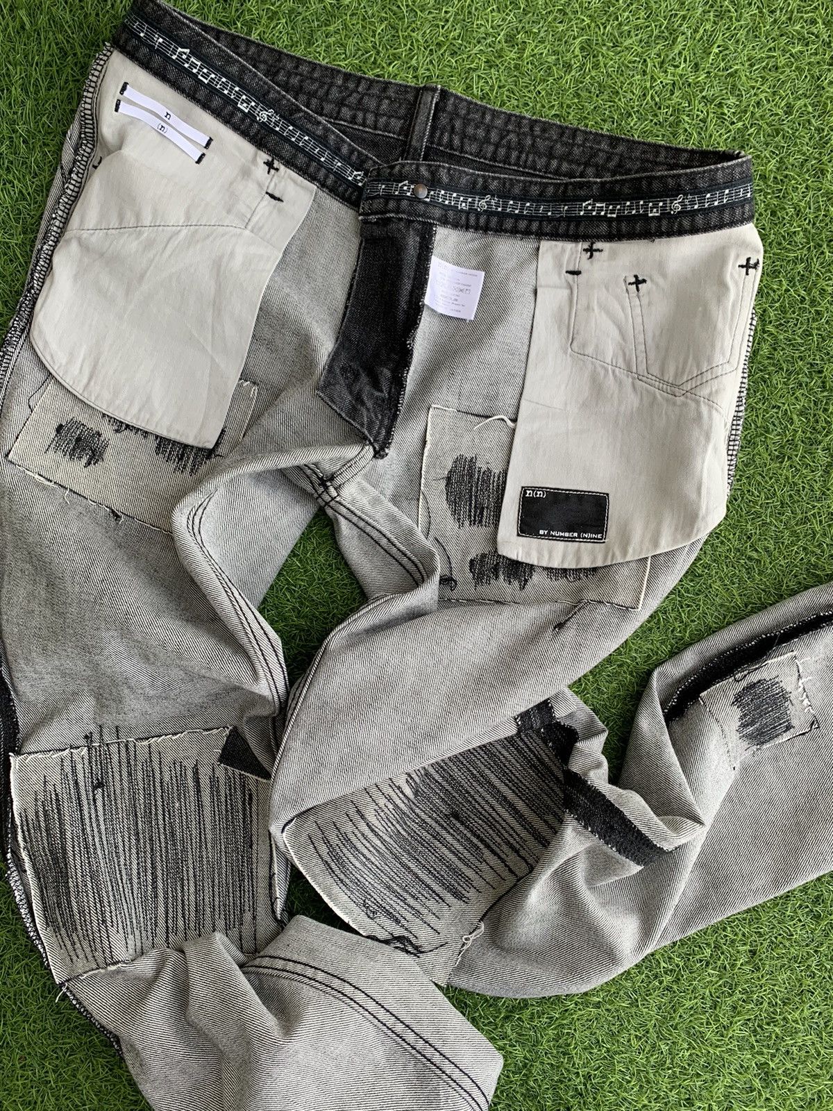 Number (N)ine 🔥Number (N) Distressed Splatter Denim Jeans Size US 32 / EU 48 - 15 Thumbnail