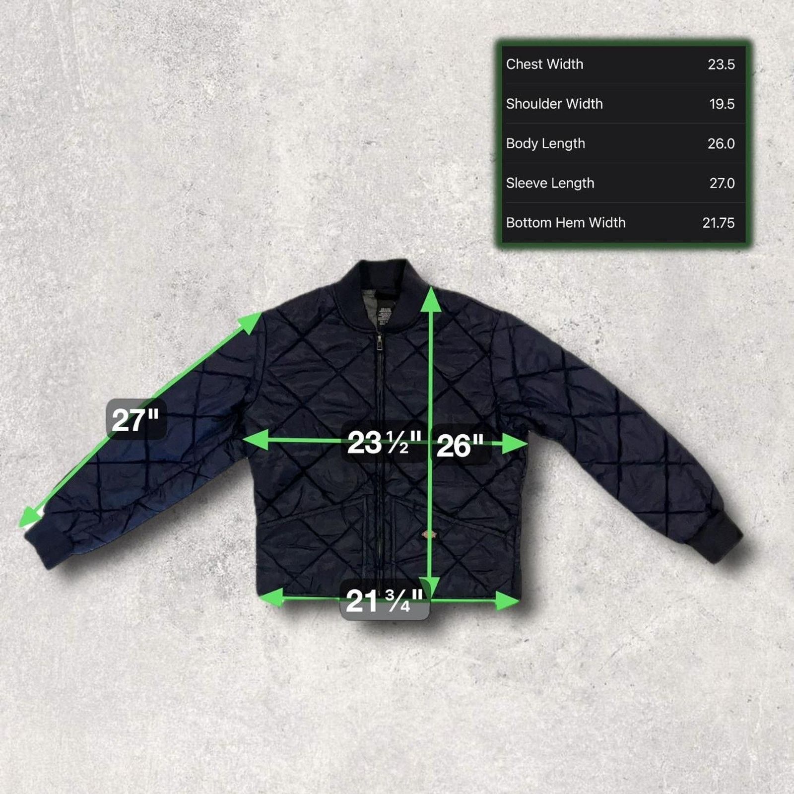 Dickies Dickies Blue Full-Zip Diamond Quilted Puffer Bomber Jacket Size US L / EU 52-54 / 3 - 5 Thumbnail