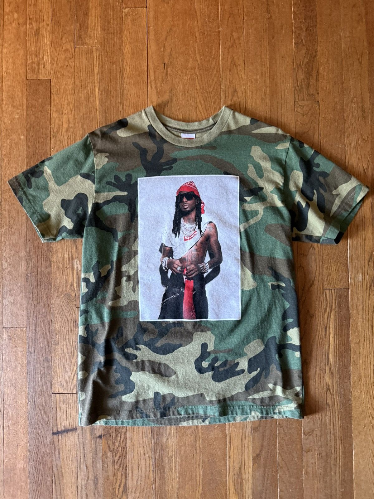 Supreme Supreme Playboi Carti Tee Woodland Camo Size Medium Size US M / EU 48-50 / 2 - 1 Thumbnail