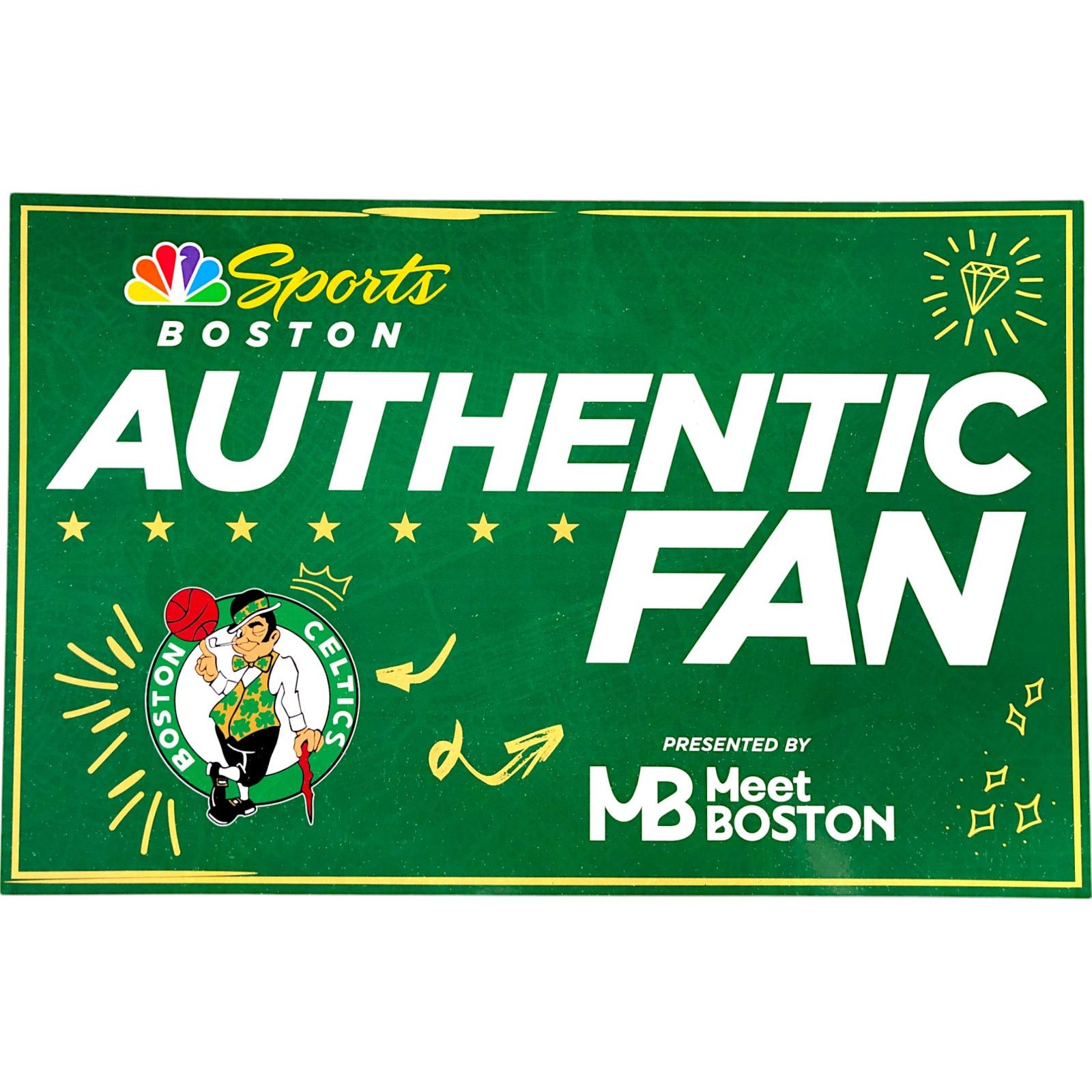 NBA Boston Celtics v New York Knicks Banner Night Authentic Fan Size ONE SIZE - 2 Thumbnail
