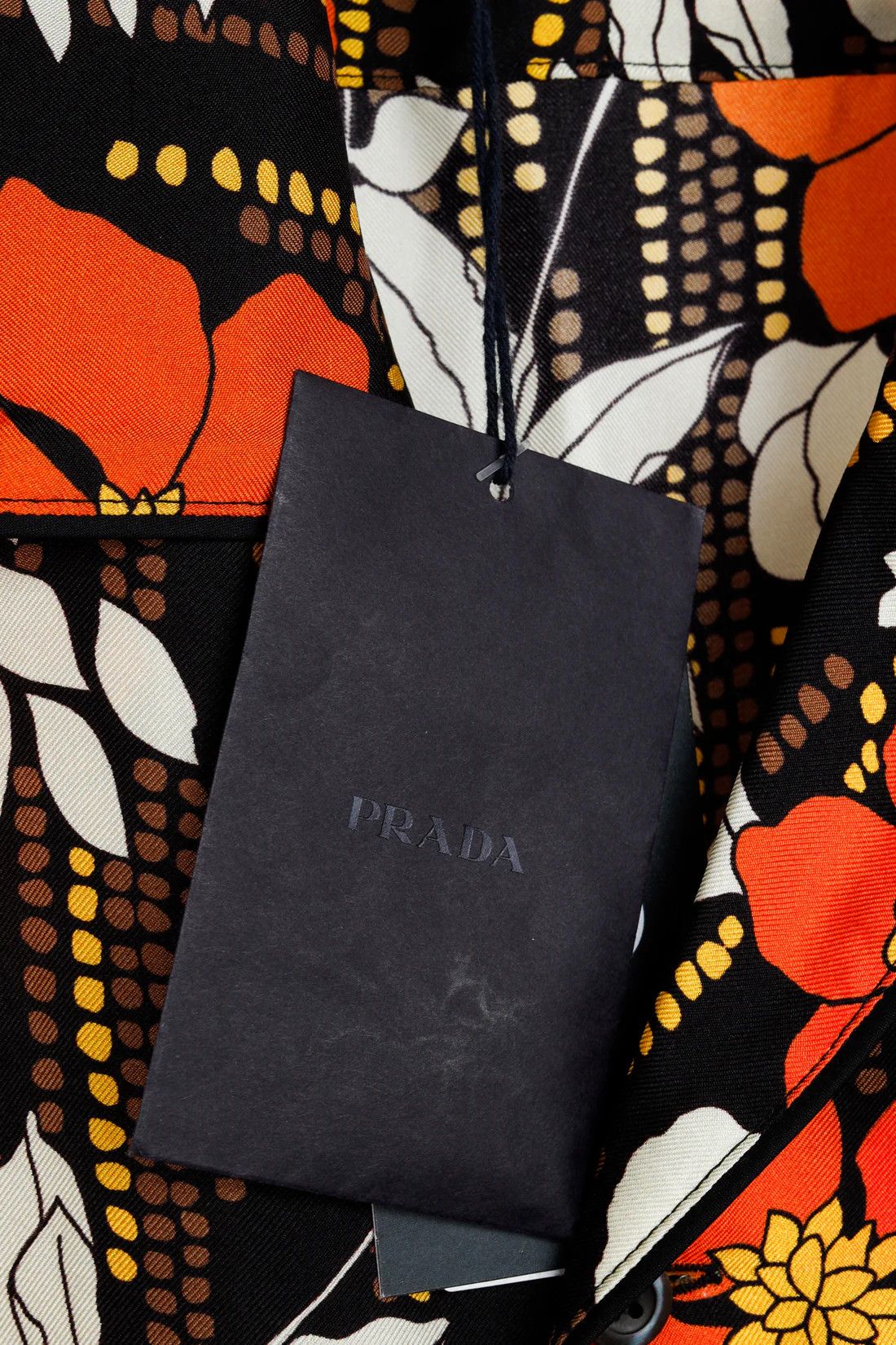 Prada Prada Cruise 2019 Orange Silk Hawaiian Print Bowling Shirt Size US S / EU 44-46 / 1 - 10 Thumbnail