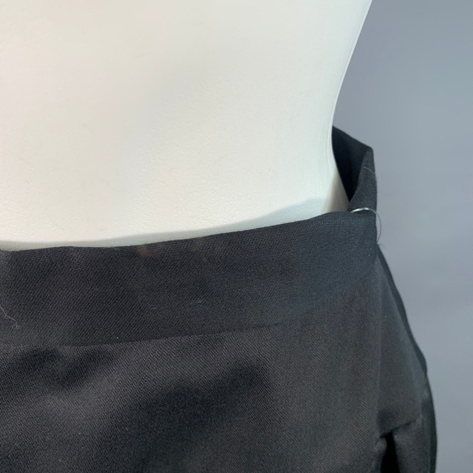 Other VICTOR COSTA Vintage 26 Black Taffeta Open Front Long Skirt Size 26" / US 2 / IT 38 - 6 Thumbnail