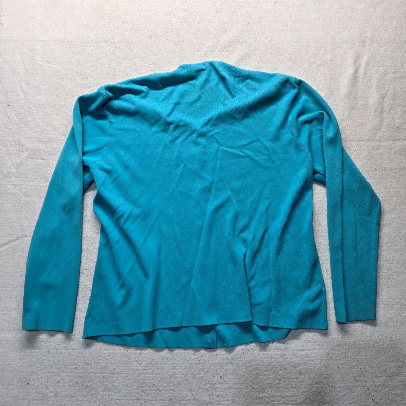 Coldwater Creek Coldwater Creek Cardigan Woman Plus 2X Solid Blue Button Down Sweater Adult Womens Long Sleeve Round Neck Size XXL / US 16-18 / IT 52-54 - 8 Thumbnail