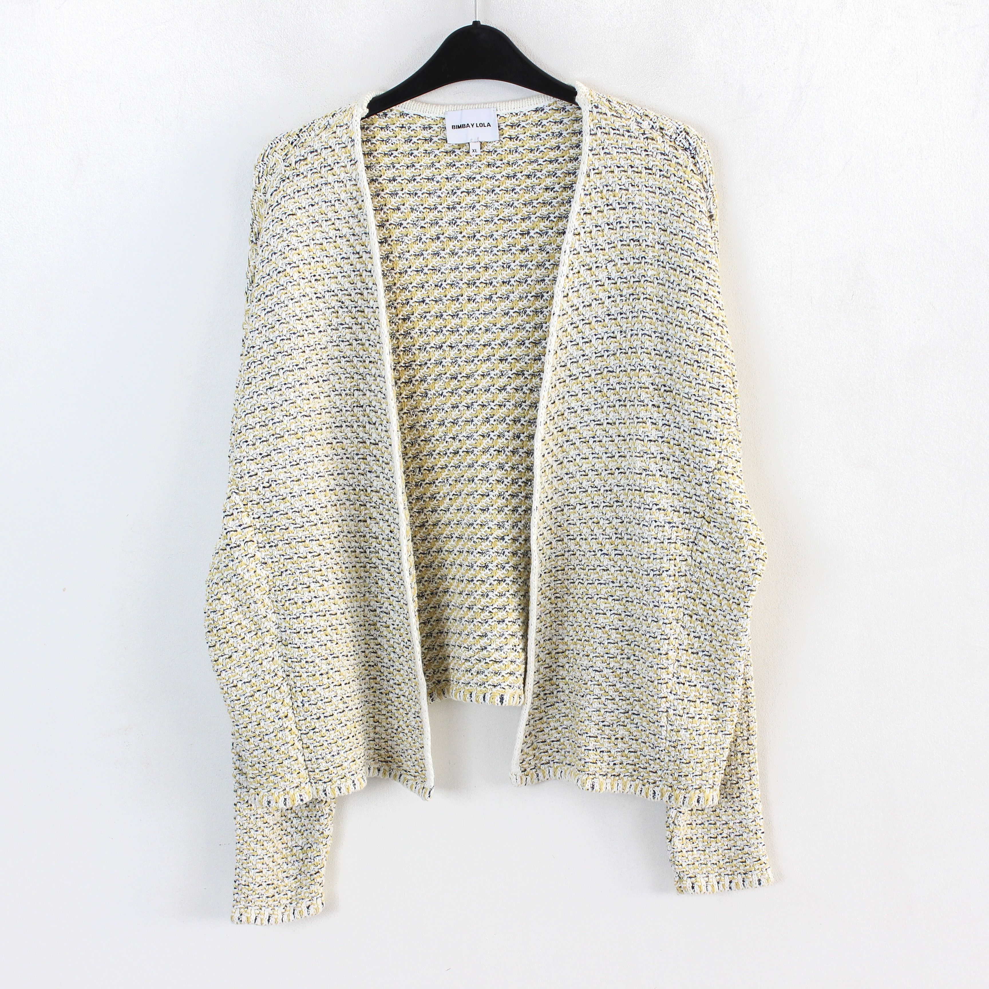 BIMBA Y LOLA × Designer women XL cardigan jumper sweater open jacket cotton acrylic Size XL / US 12-14 / IT 48-50 - 1 Thumbnail