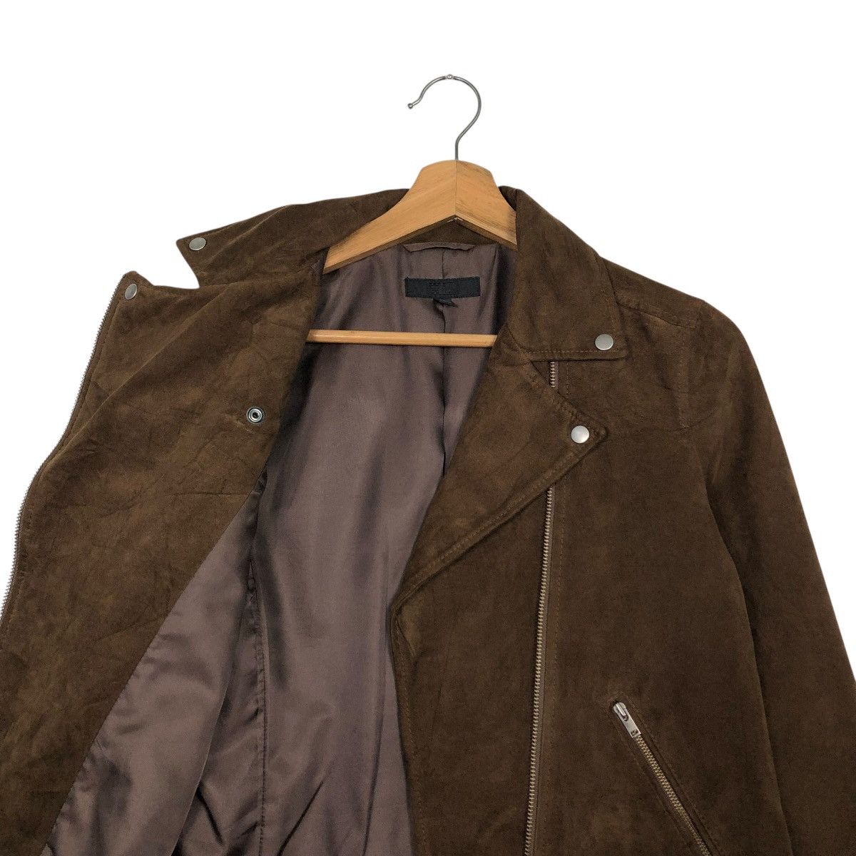 Japanese Brand 🔥RICH BROWN BIKER JACKET DOUBLE COLLAR UNIQLO ISSEY MIYAKE Size US S / EU 44-46 / 1 - 14 Thumbnail
