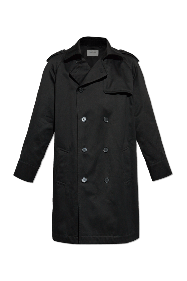 Saint Laurent Paris o1bcso1str0226 Trench Coat In Cotton in Black Size US XS / EU 42 / 0 - 1 Thumbnail