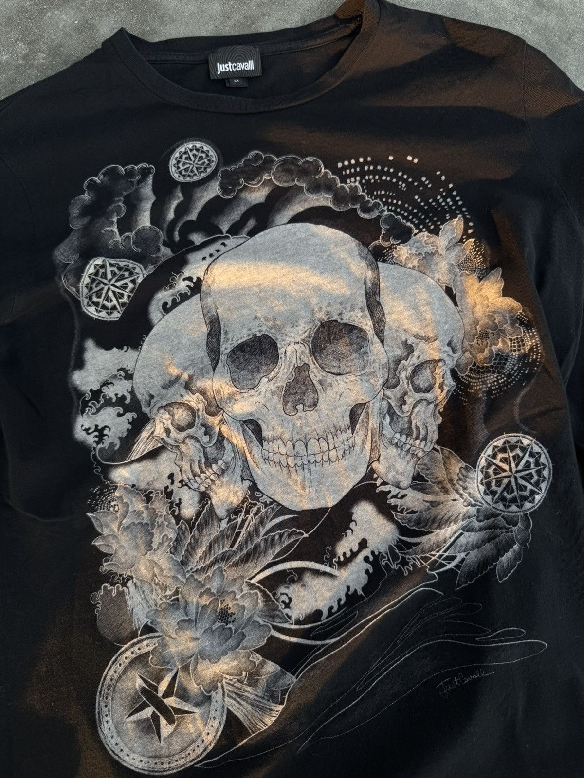 Just Cavalli Just Cavalli Desginer Longsleeve T-Shirt designer skull Size US M / EU 48-50 / 2 - 2 Thumbnail