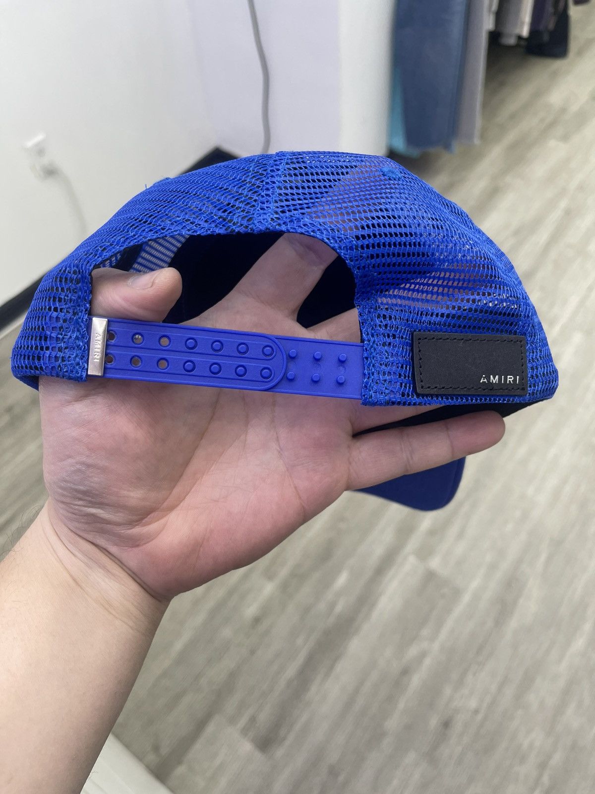 Amiri Amiri trucker hat MA logo blue Size ONE SIZE - 2 Thumbnail
