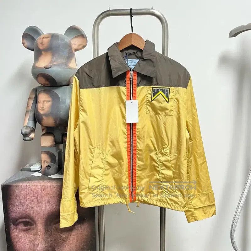 Prada Prada Yellow Windbreaker with Brown Accents. Size US M / EU 48-50 / 2 - 1 Thumbnail