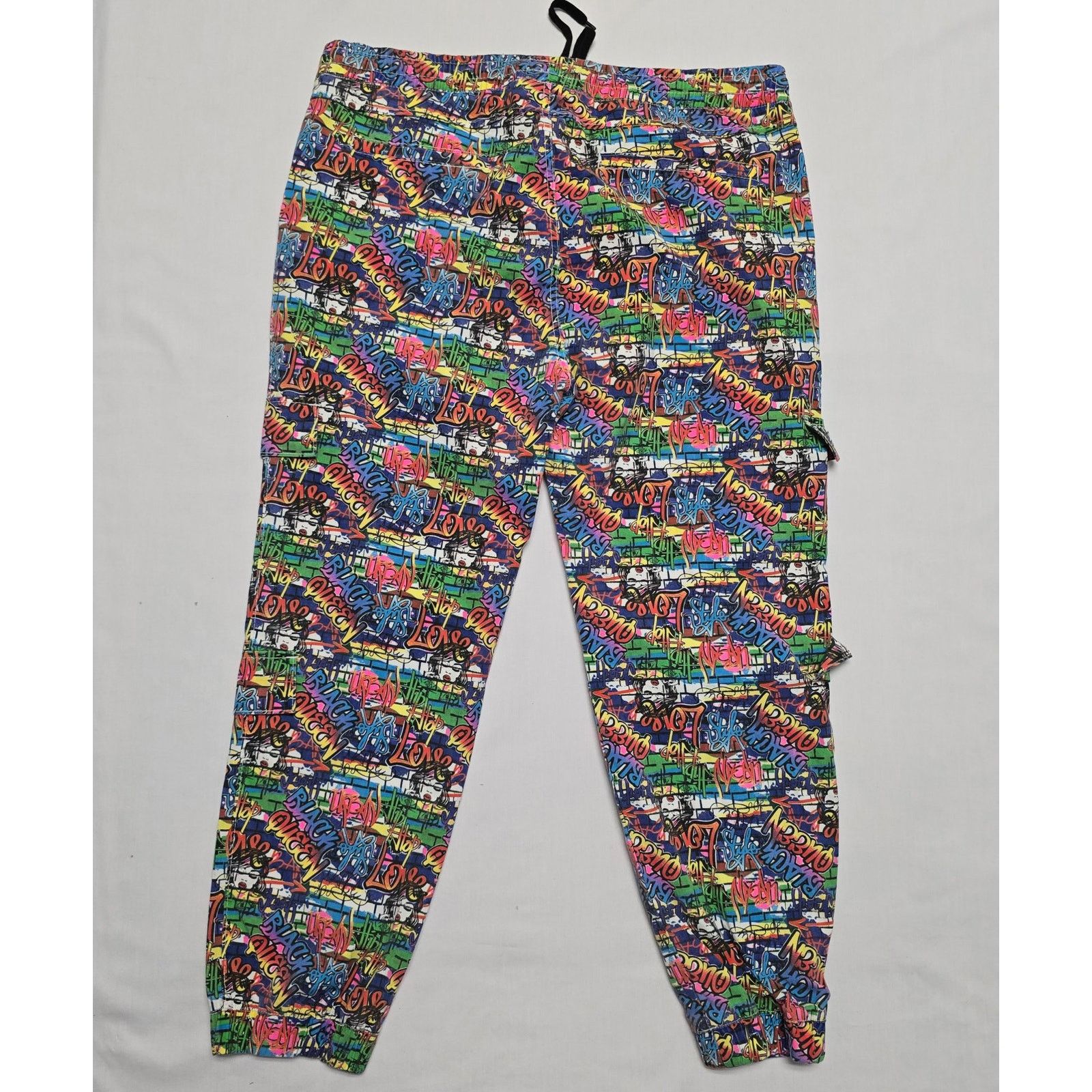 Loveless LoveLove Graffiti Print Jogger Pants 3X Colorful Streetwear Size 38" / US 16 / IT 52 - 10 Thumbnail