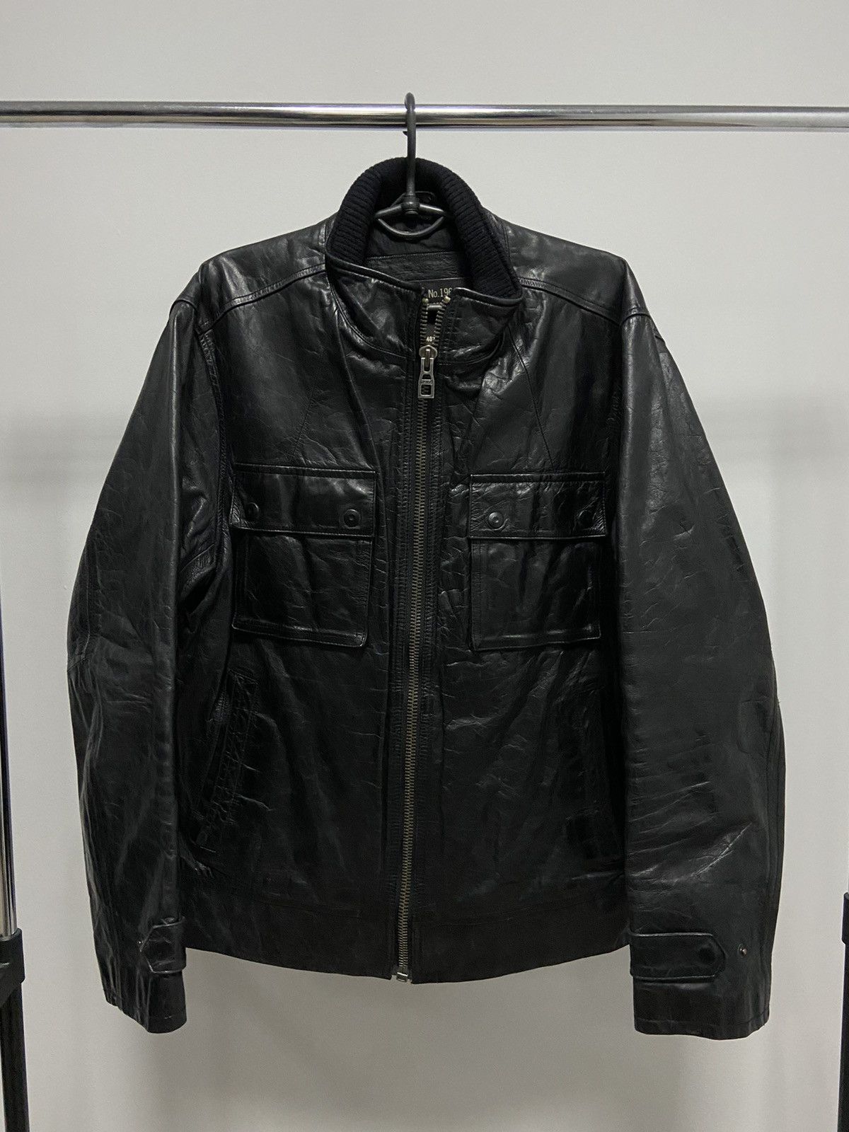Gap Vintage Leather jacket archival Y2K avant Garde Leather Jackets