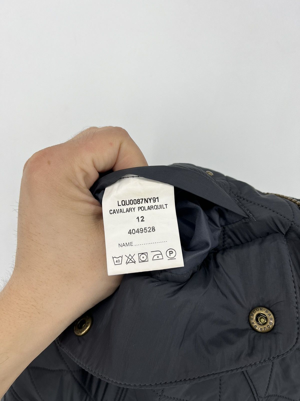 Barbour × Vintage Barbour Flyweight Cavalry Women's Quilted Navy Zip Jacket Size M / US 6-8 / IT 42-44 - 8 Thumbnail