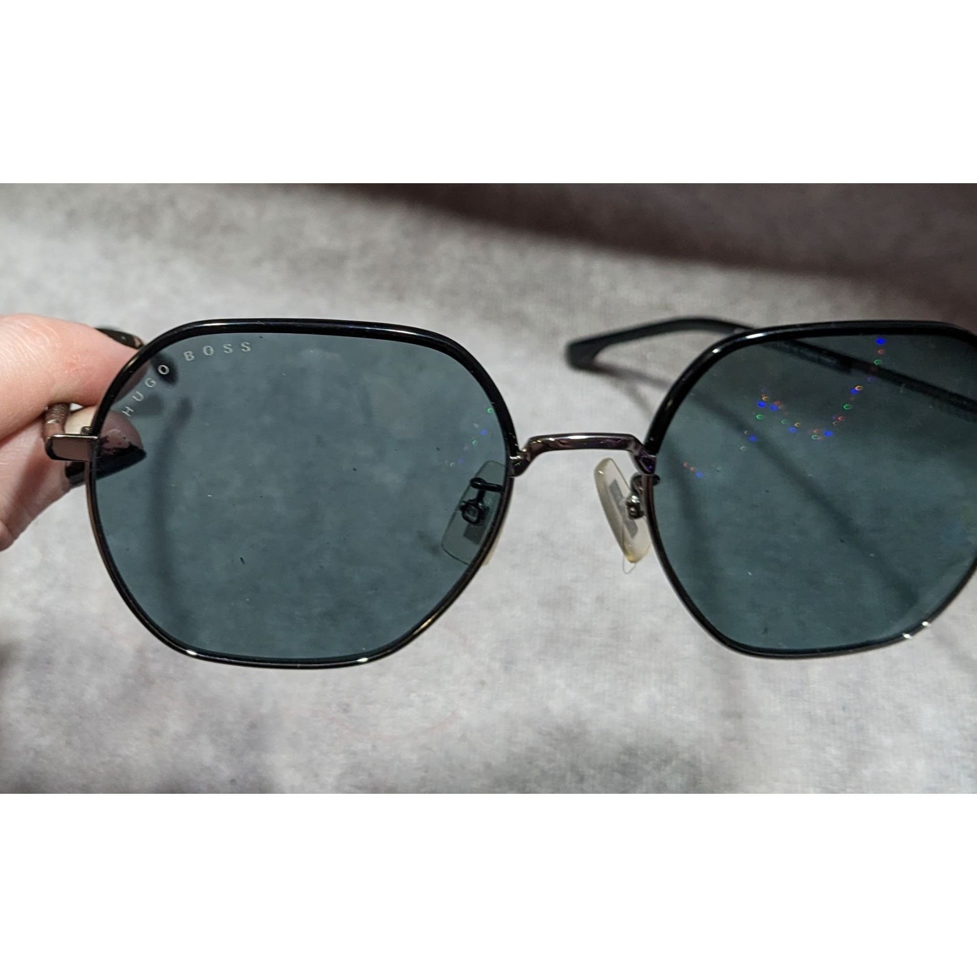 Hugo Boss Hugo Boss 1107/F/S KJ1QT Titanium Temple Sunglasses Size ONE SIZE - 9 Thumbnail